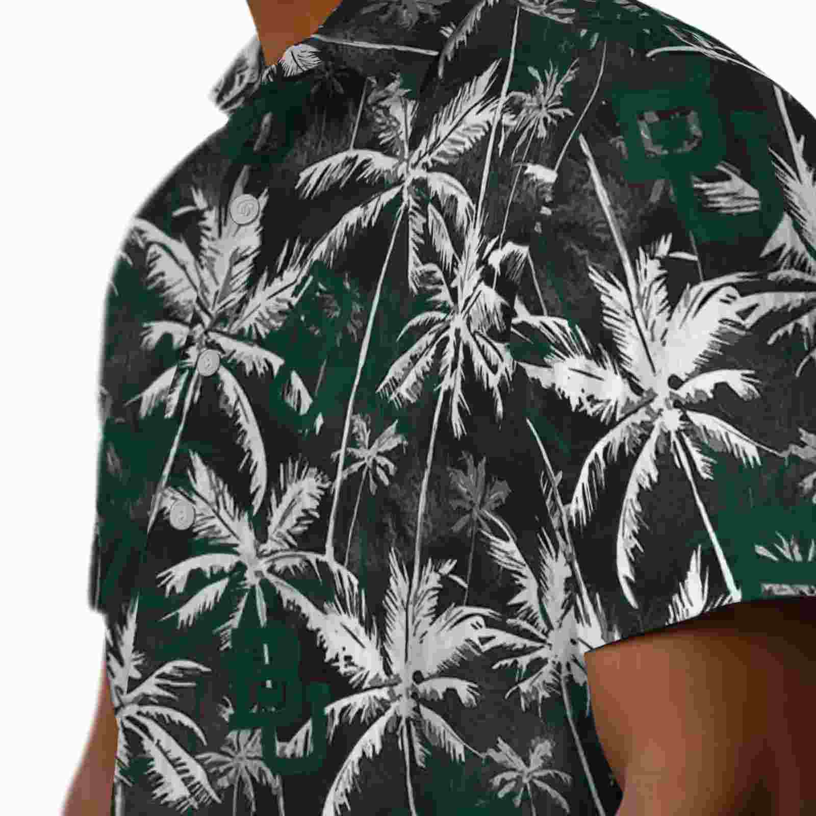 baylor bears palm pattern green black hawaiian shirt trendy