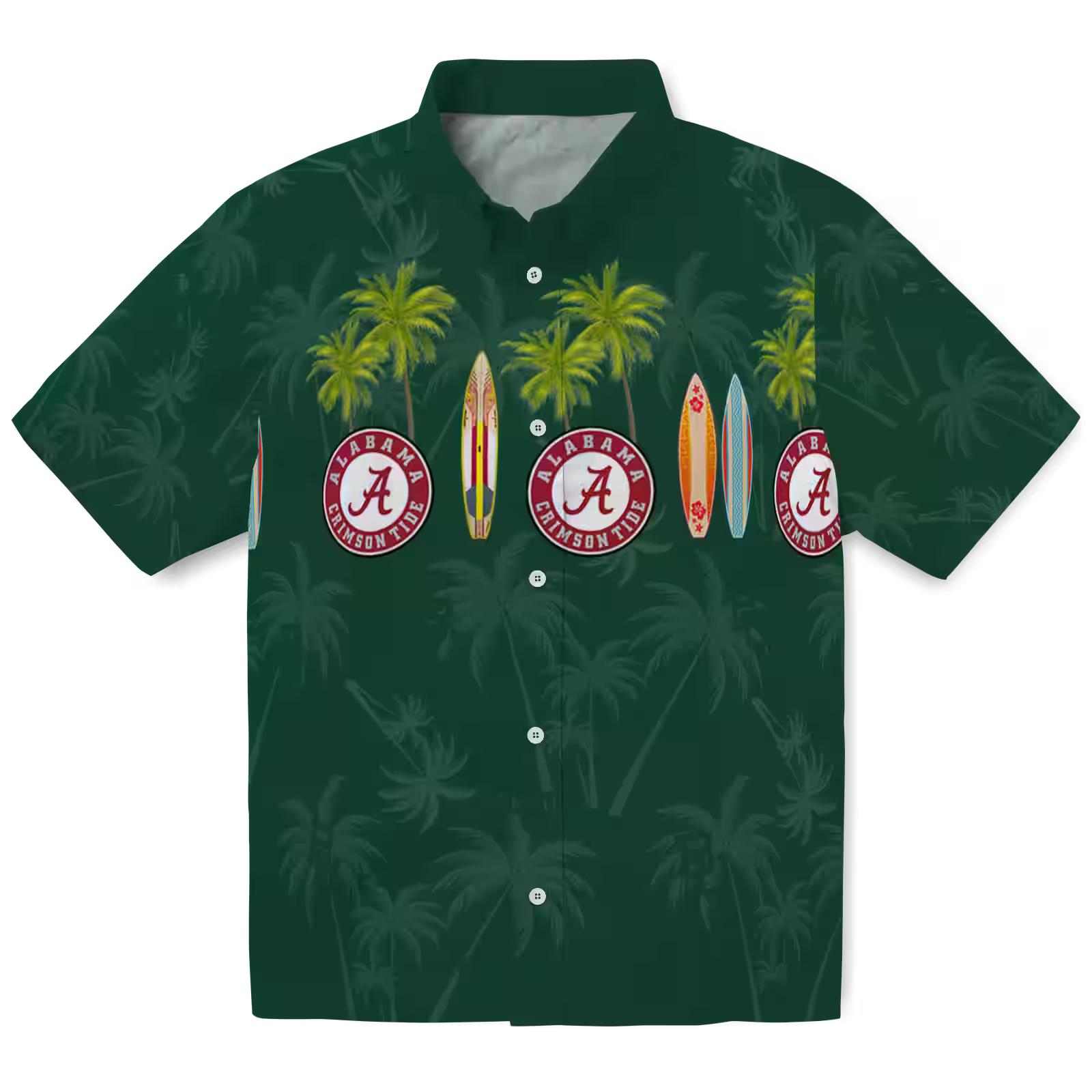 Baylor Bears Surfboard Palm Green Hawaiian Shirt