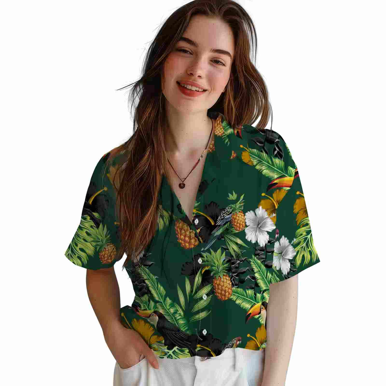 baylor bears toucan hibiscus pineapple green hawaiian shirt latest model