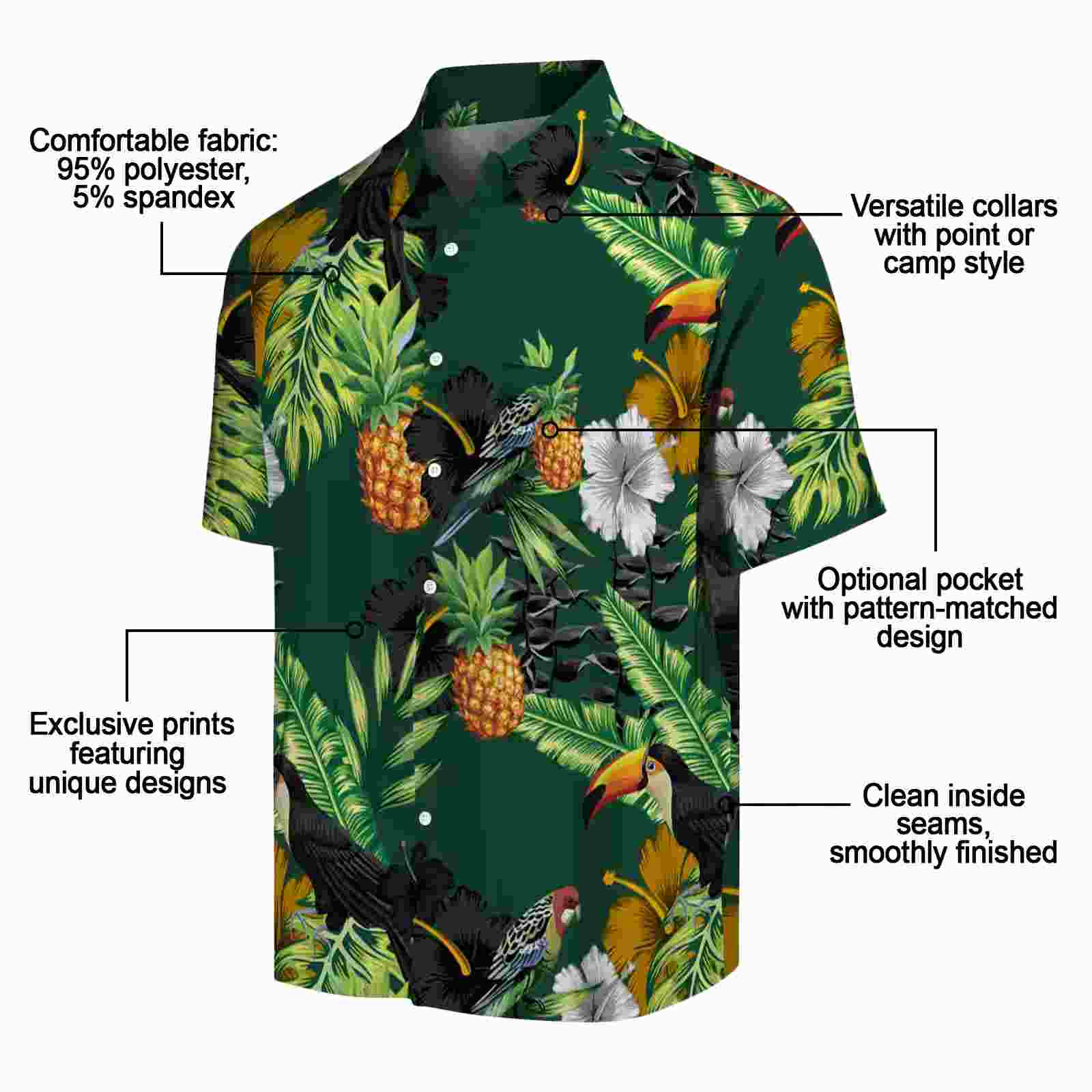 baylor bears toucan hibiscus pineapple green hawaiian shirt new arrival