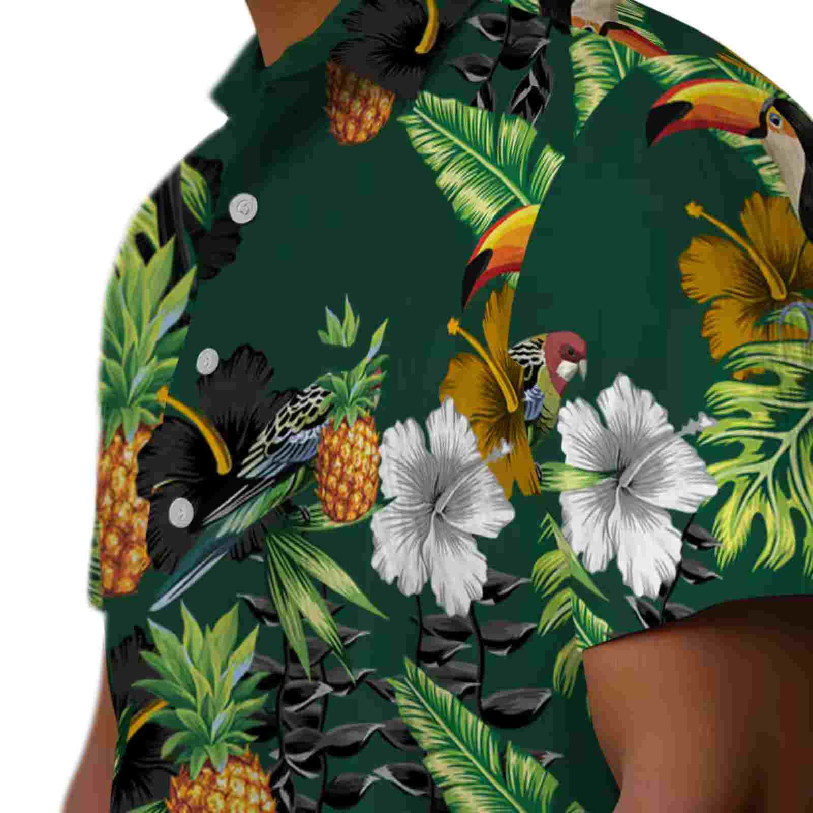 baylor bears toucan hibiscus pineapple green hawaiian shirt trendy