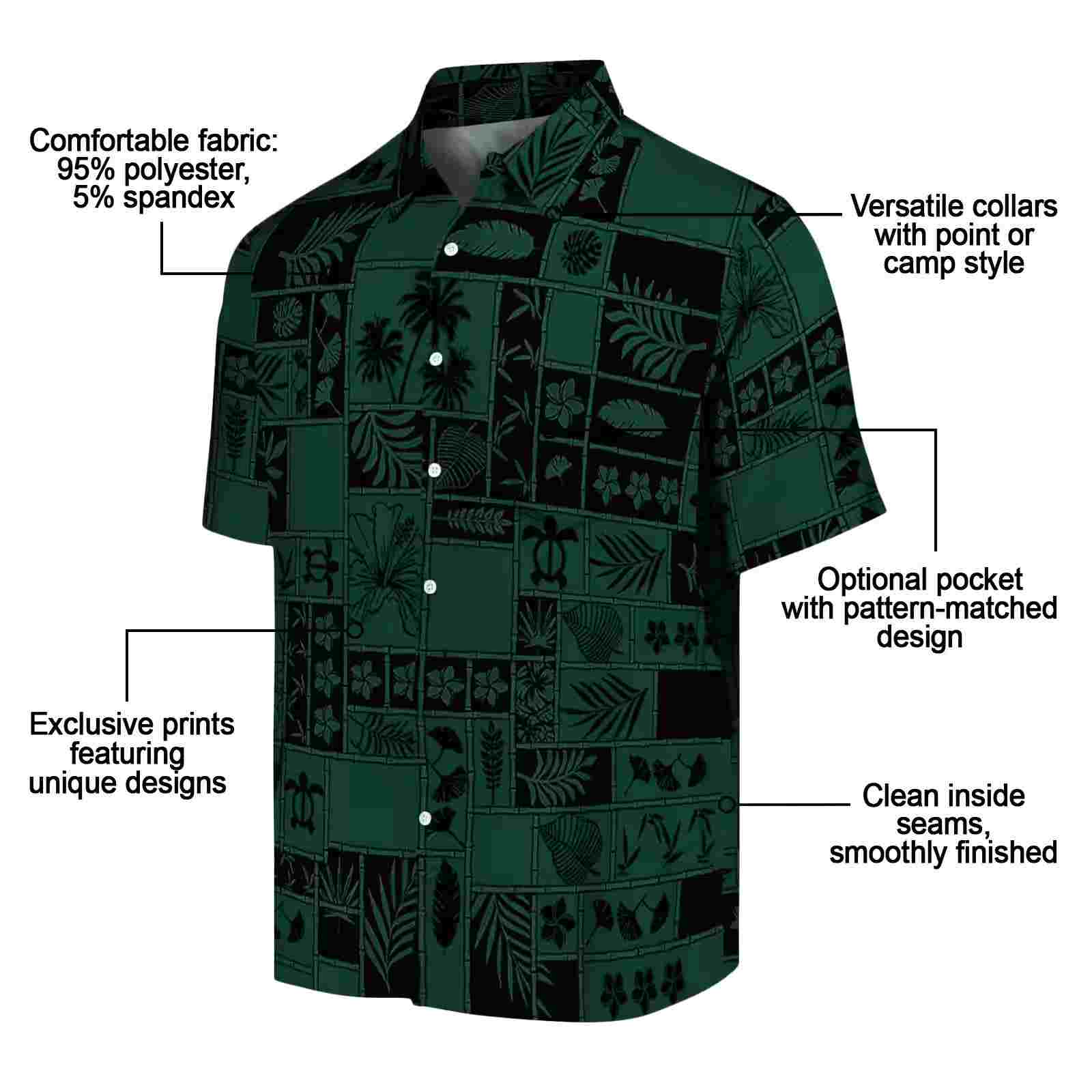 baylor bears tropical patchwork green black hawaiian shirt new arrival