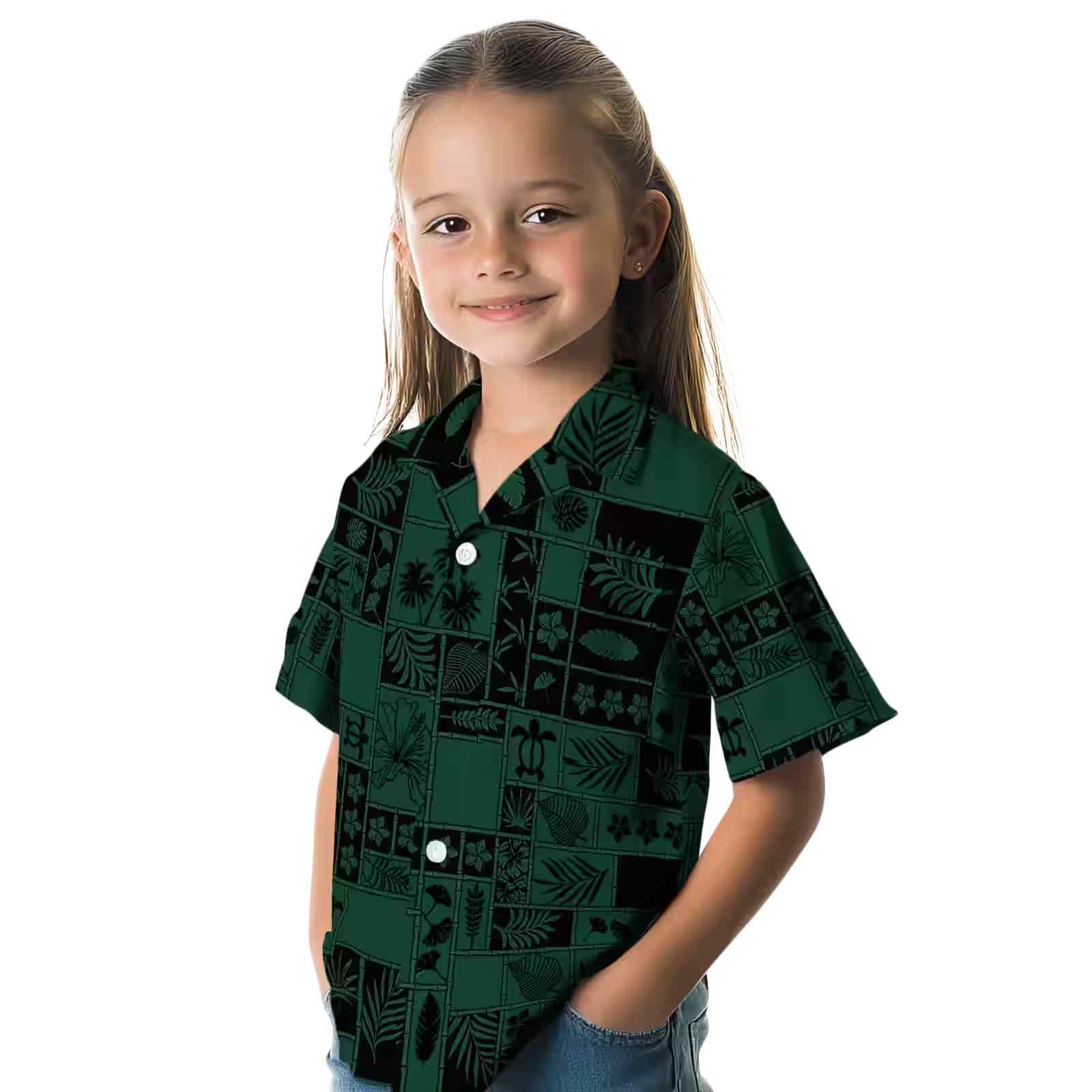 baylor bears tropical patchwork green black hawaiian shirt premium grade