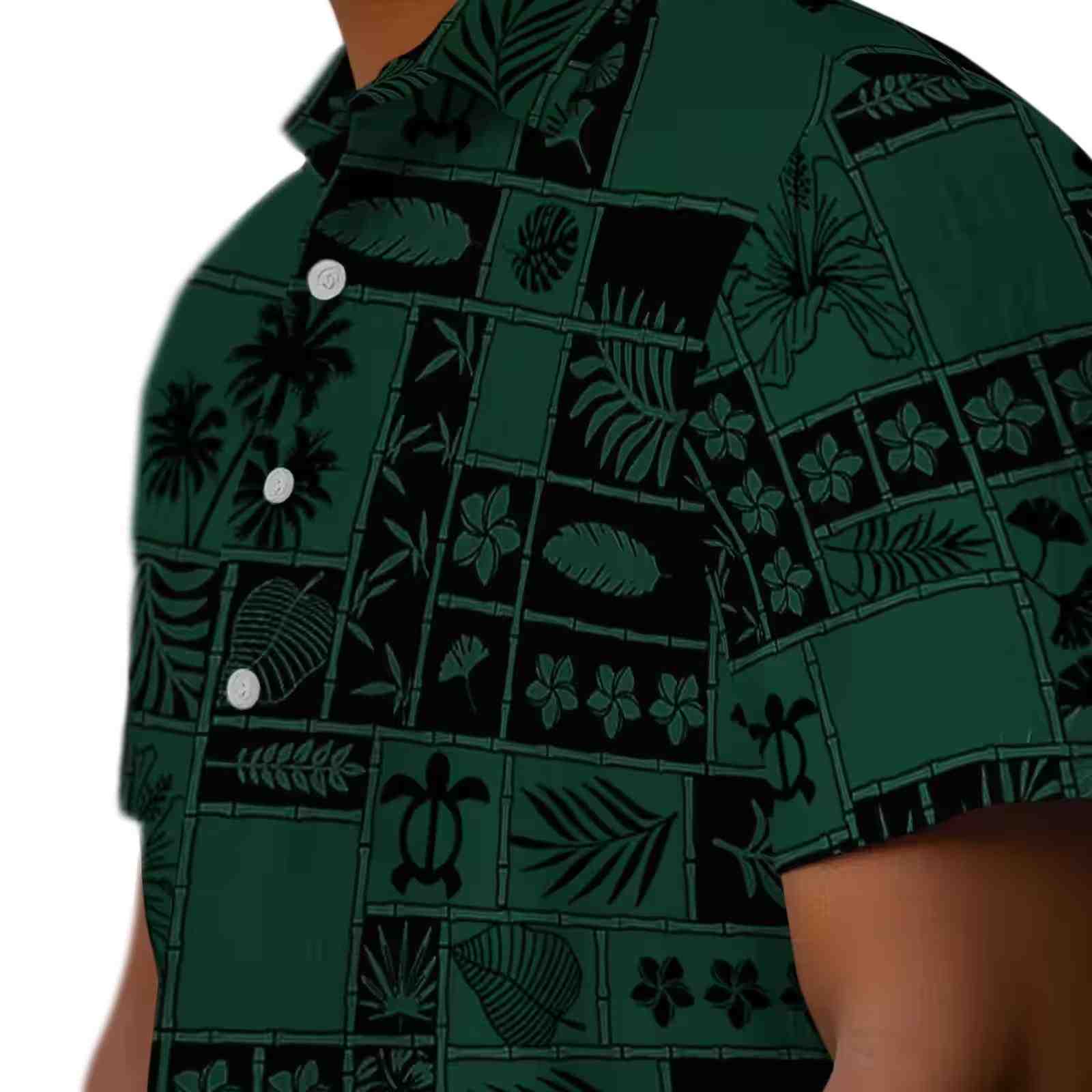 baylor bears tropical patchwork green black hawaiian shirt trendy