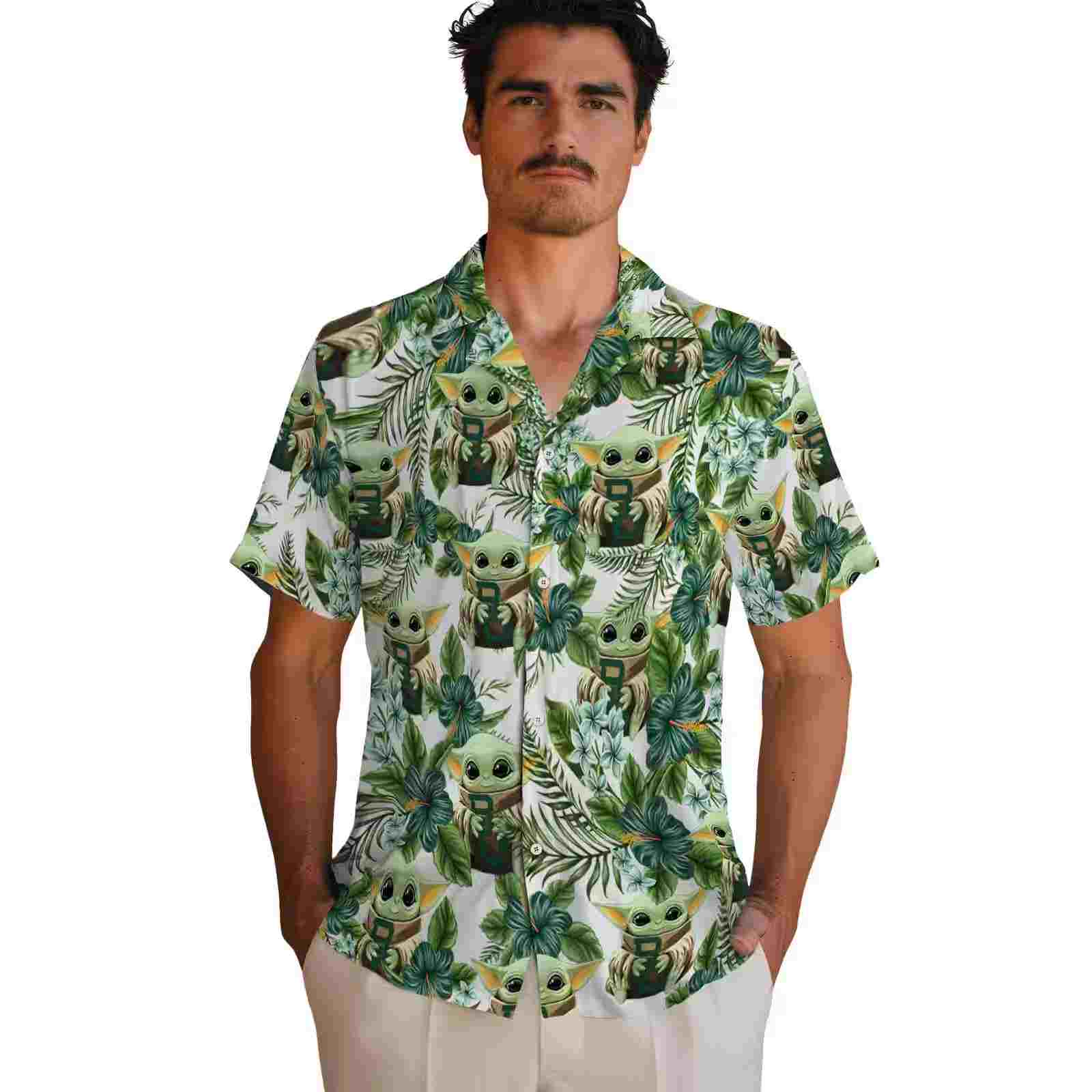 baylor bears tropical yoda green hawaiian shirt fashion forward