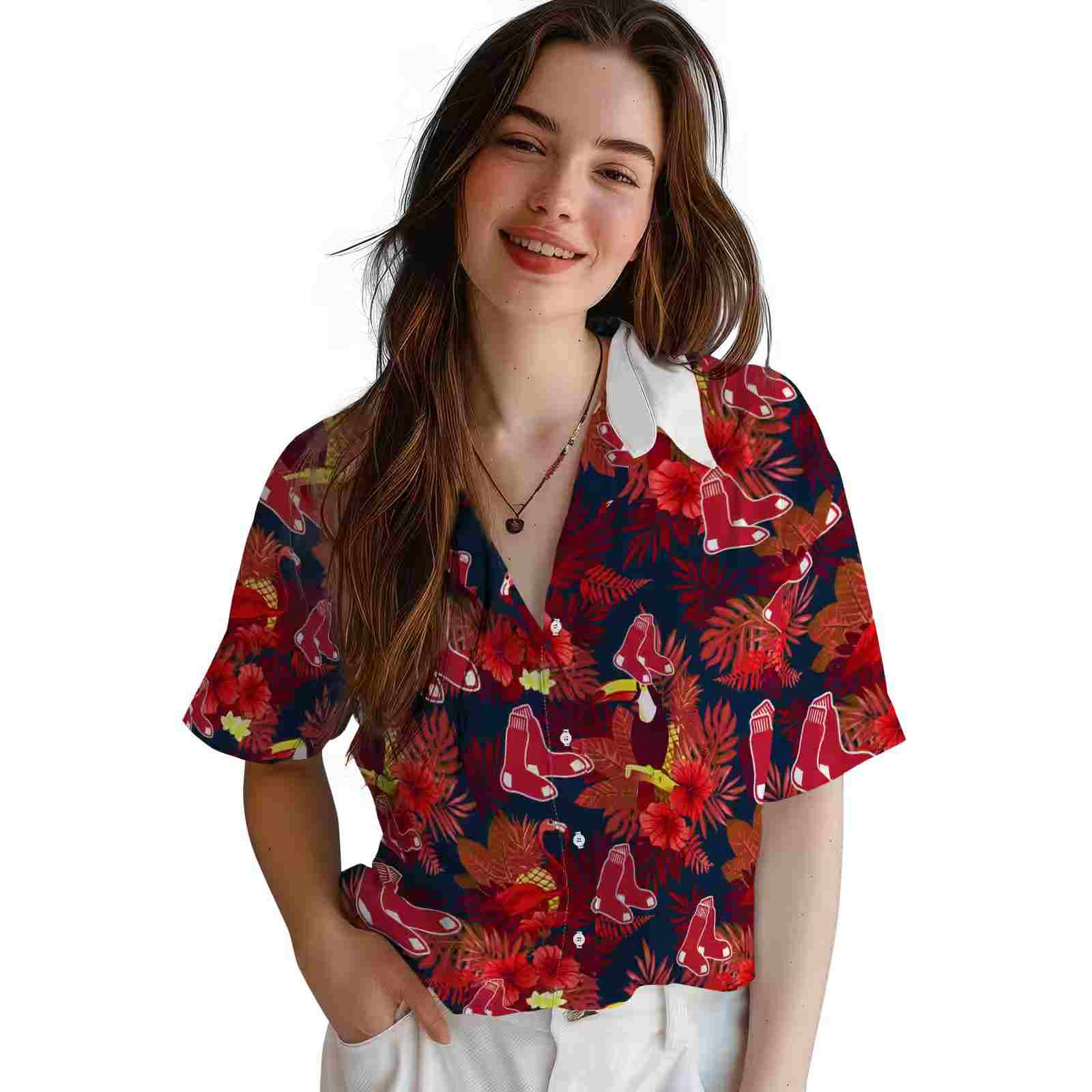 boston red sox floral toucan red hawaiian shirt latest model