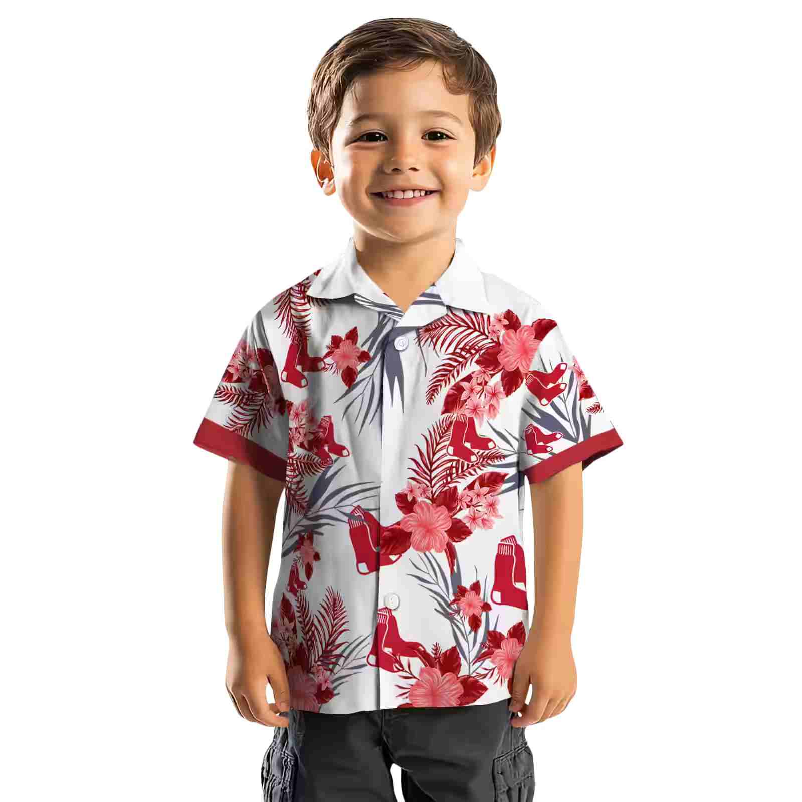 boston red sox patriotic hibiscus design red white hawaiian shirt top rated