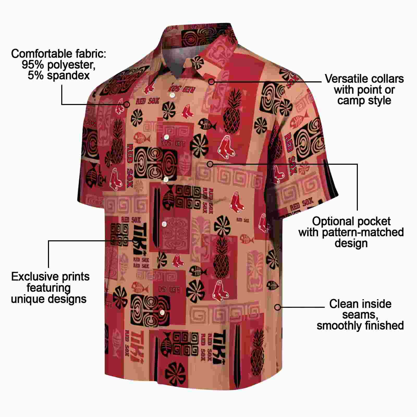 boston red sox tribal symbols red hawaiian shirt new arrival