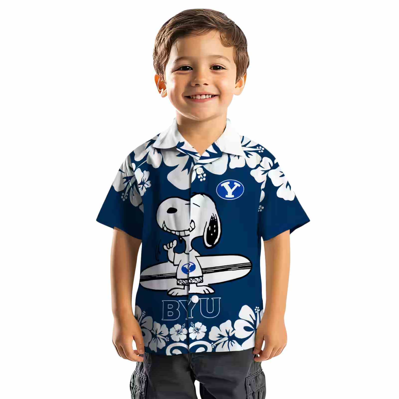 byu cougars snoopy surf blue white hawaiian shirt top rated