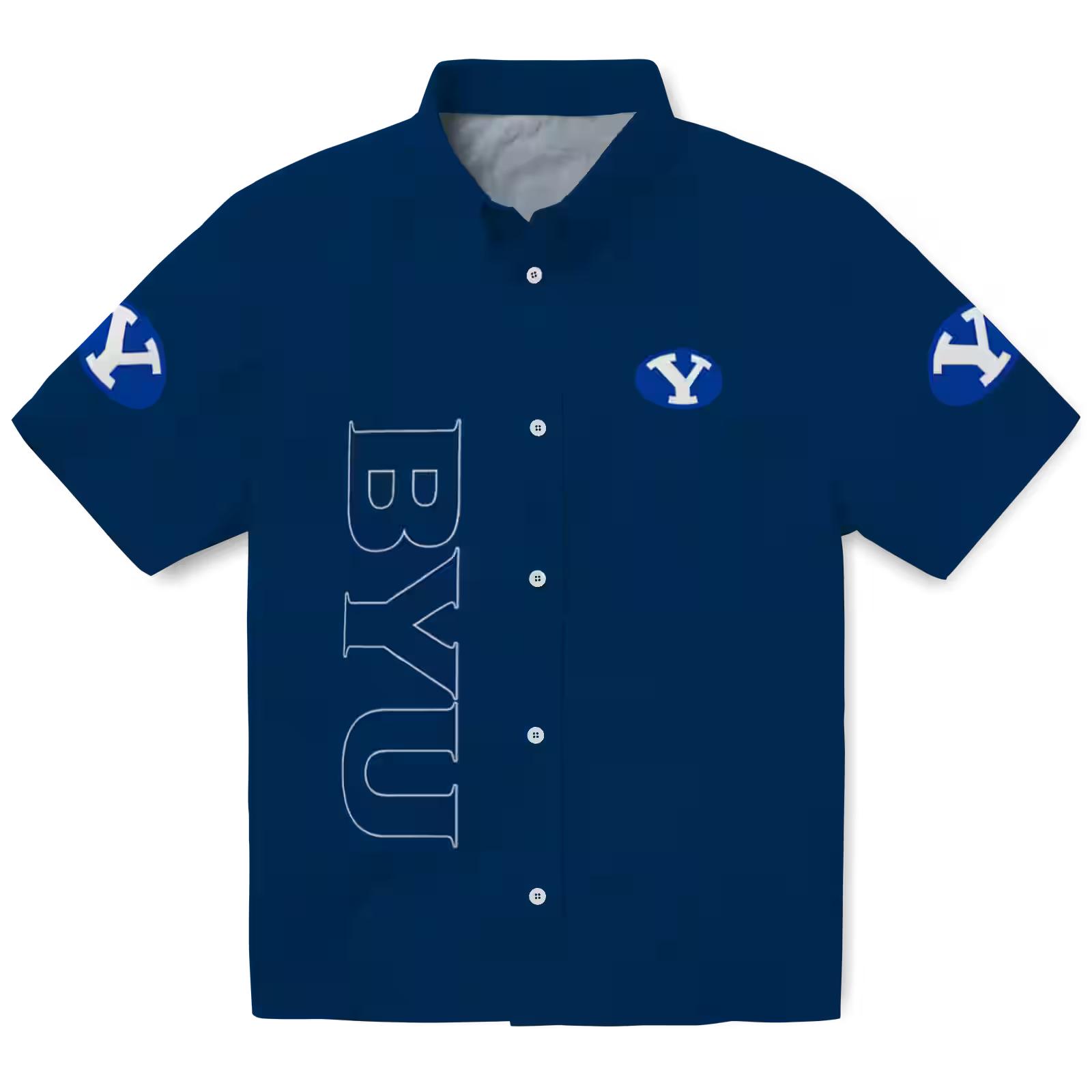 BYU Cougars Stuart Minion Blue Hawaiian Shirt