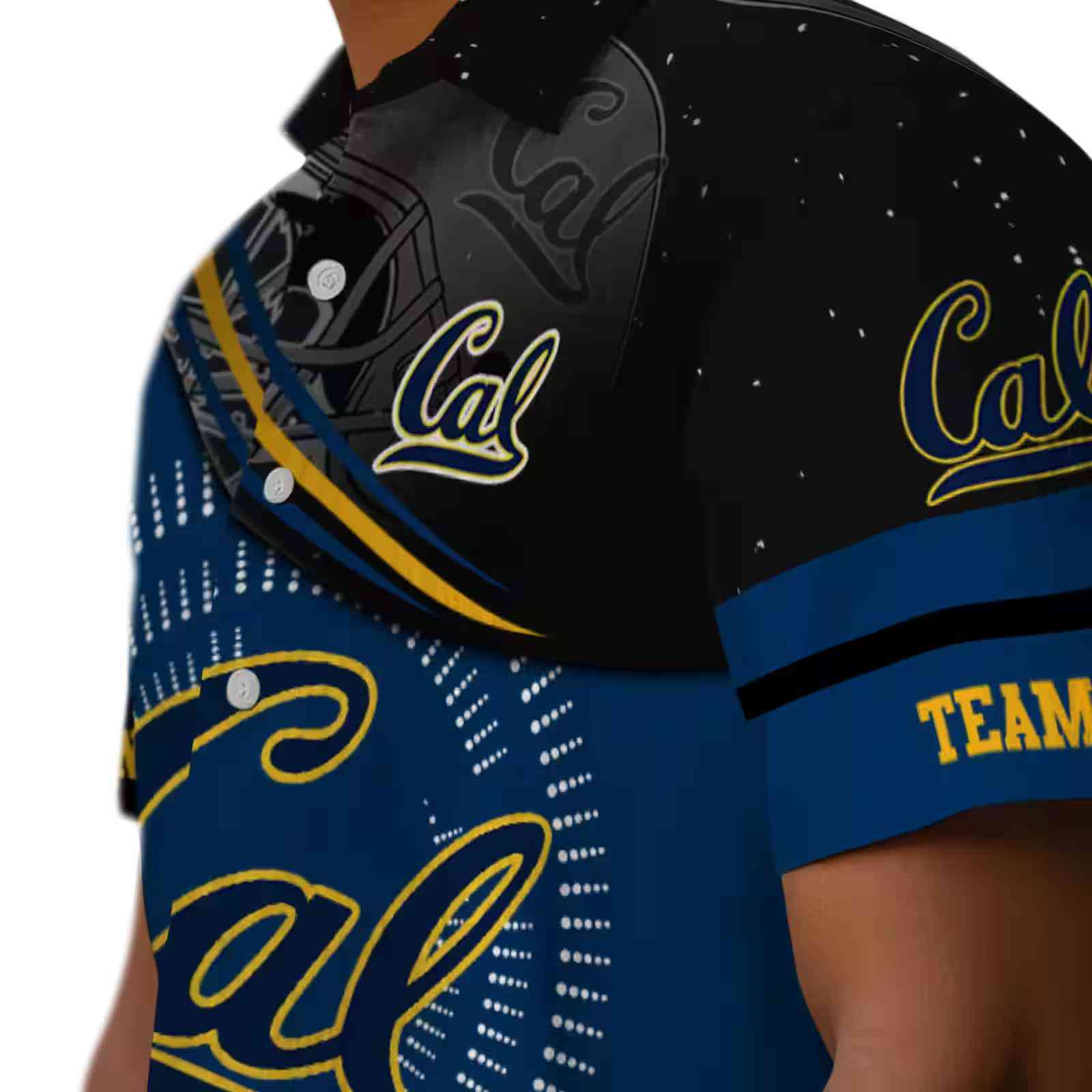 california golden bears football wave blue black hawaiian shirt trendy