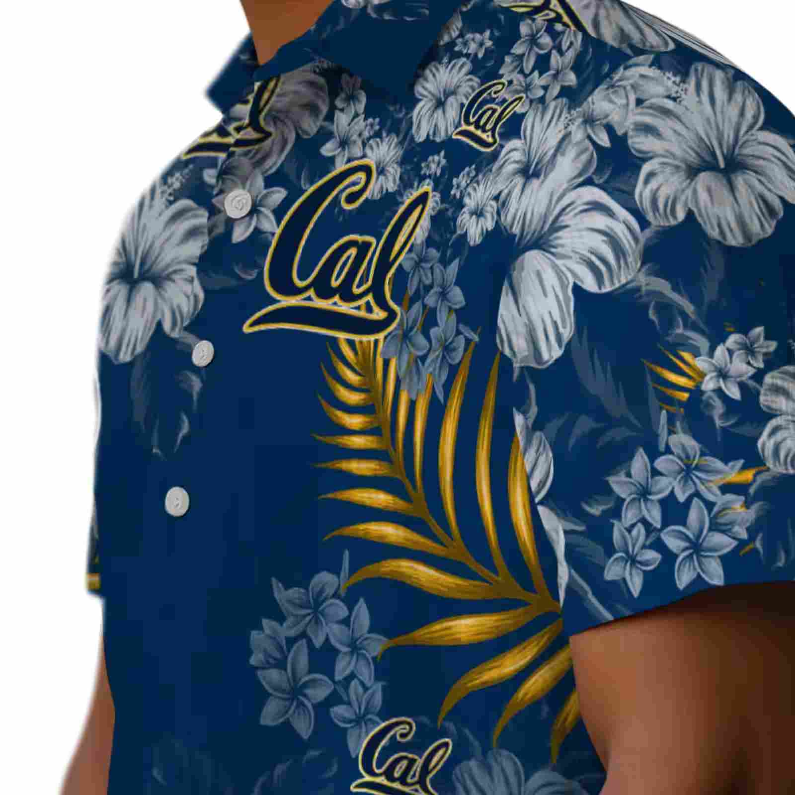 california golden bears hibiscus print blue hawaiian shirt trendy