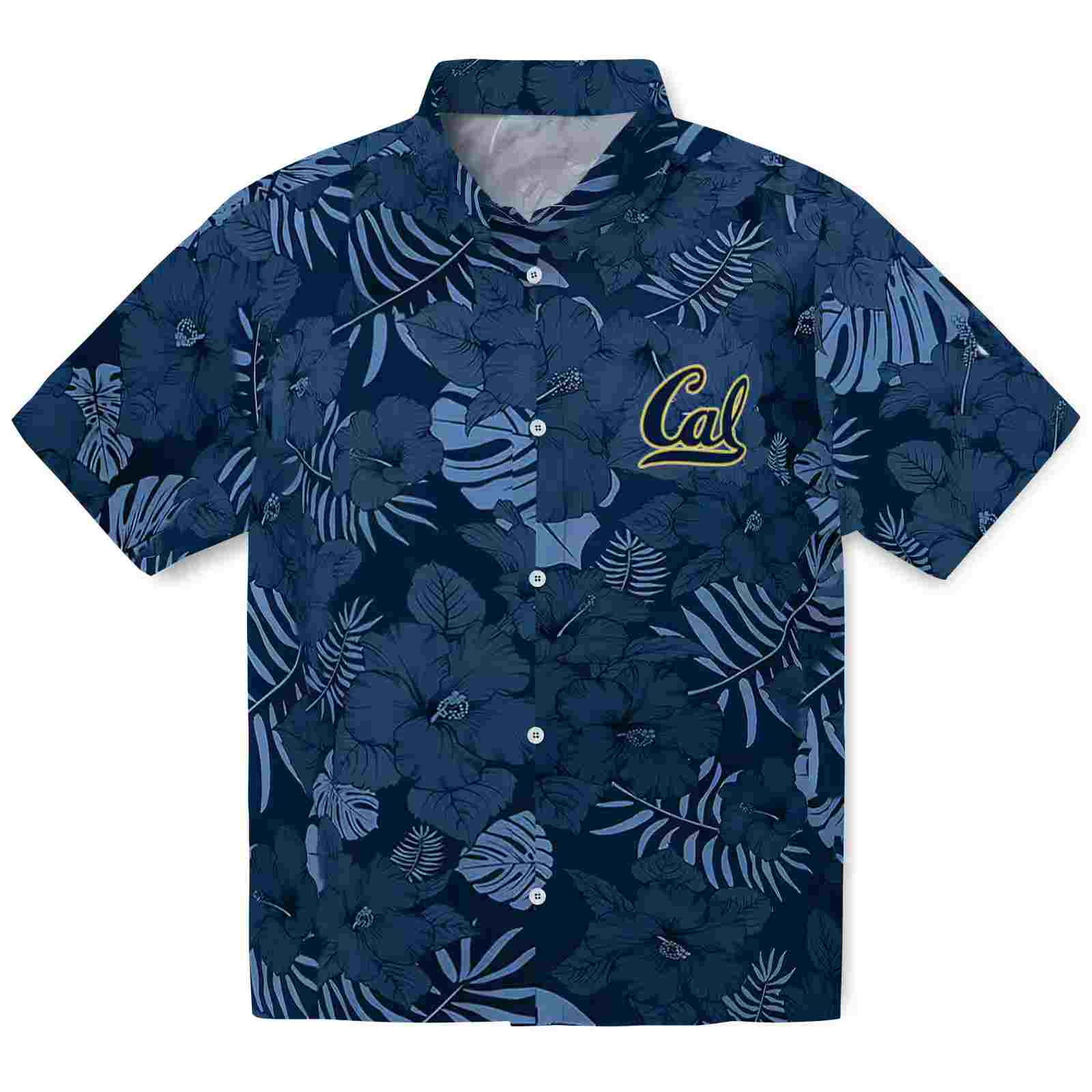 California Golden Bears Jungle Vibes Blue Hawaiian Shirt