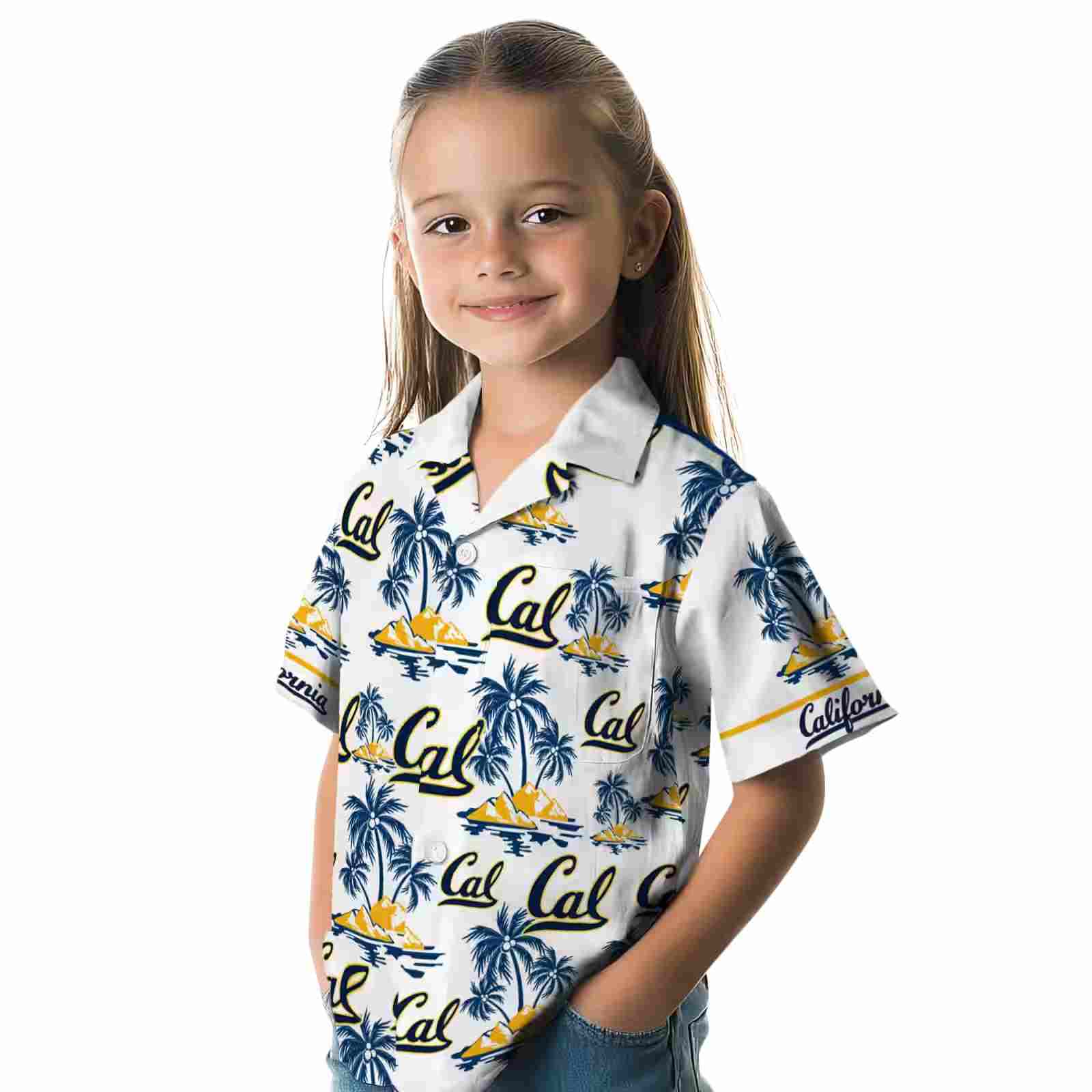 california golden bears palm island print blue white hawaiian shirt premium grade