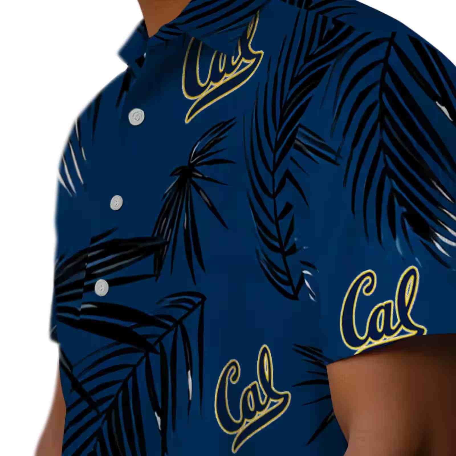 california golden bears palm leaf blue hawaiian shirt trendy