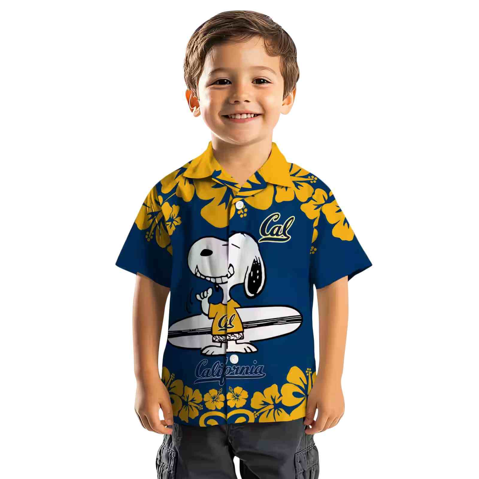 california golden bears snoopy surf blue white hawaiian shirt top rated