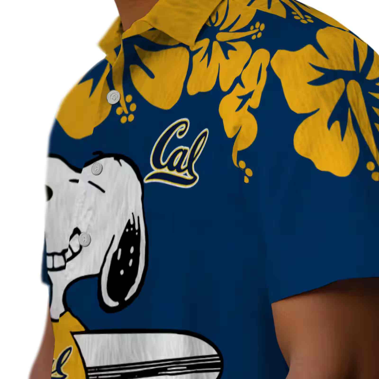 california golden bears snoopy surf blue white hawaiian shirt trendy