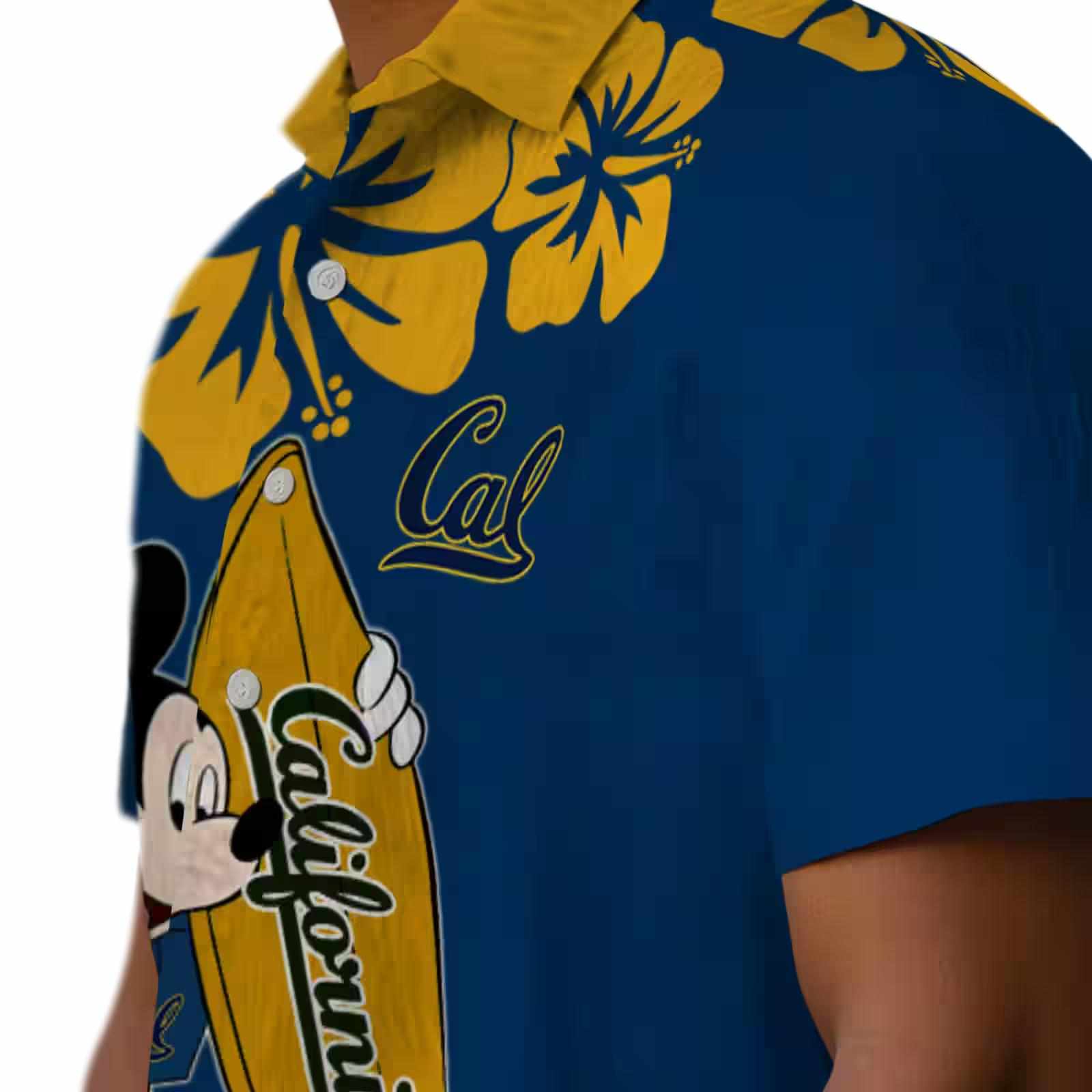 california golden bears surfing mickey blue hawaiian shirt trendy