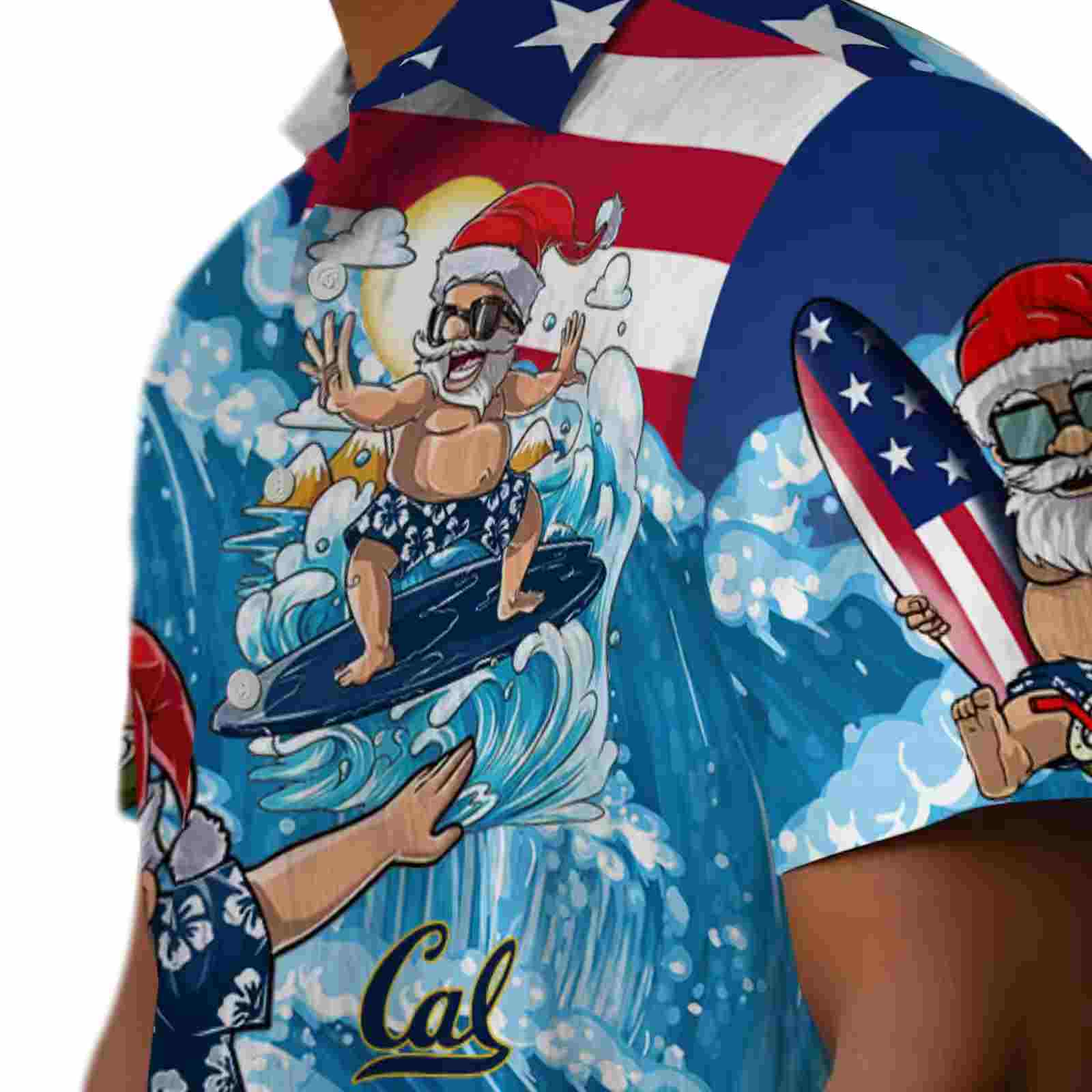 california golden bears surfing santa blue hawaiian shirt trendy