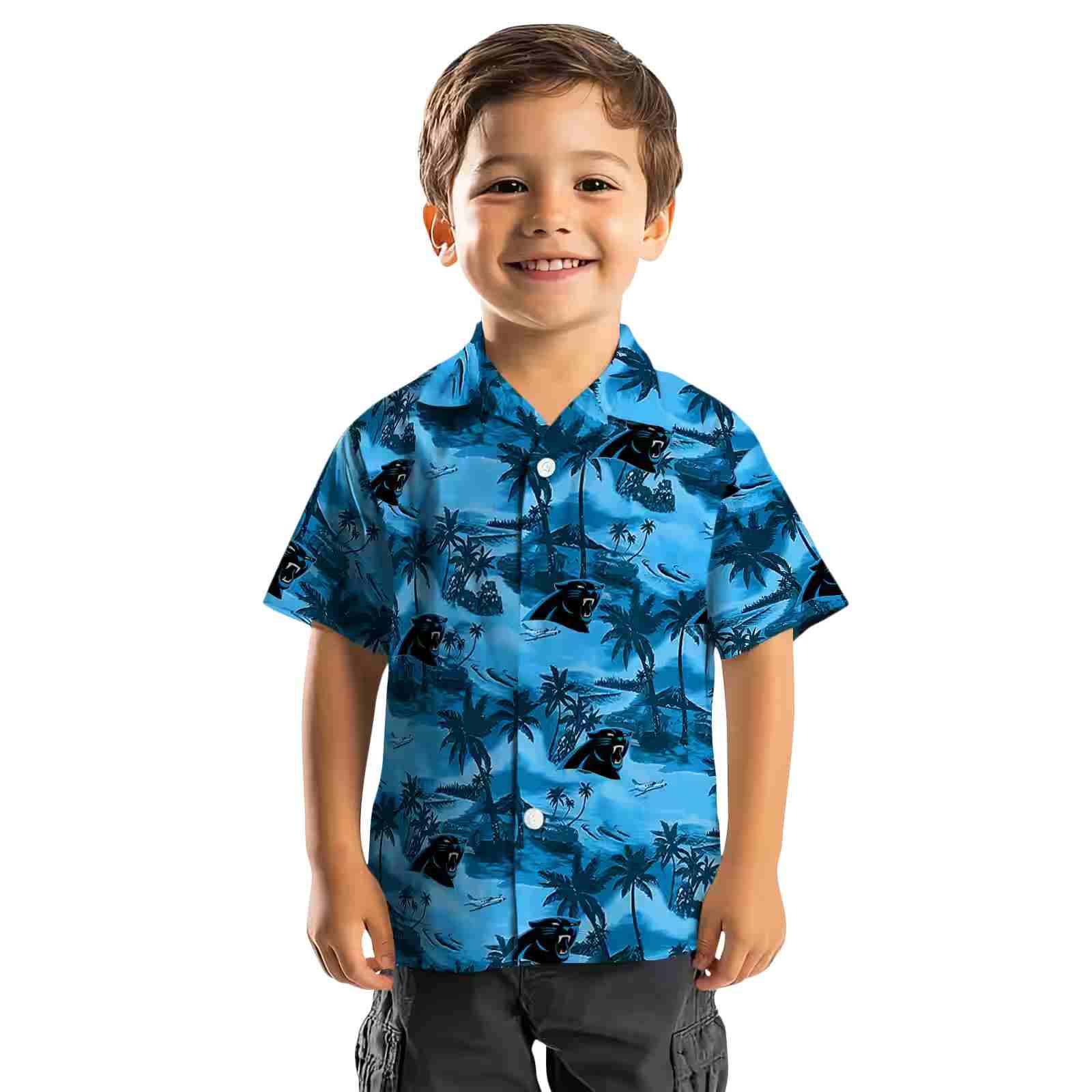 carolina panthers coastal palms blue hawaiian shirt top rated