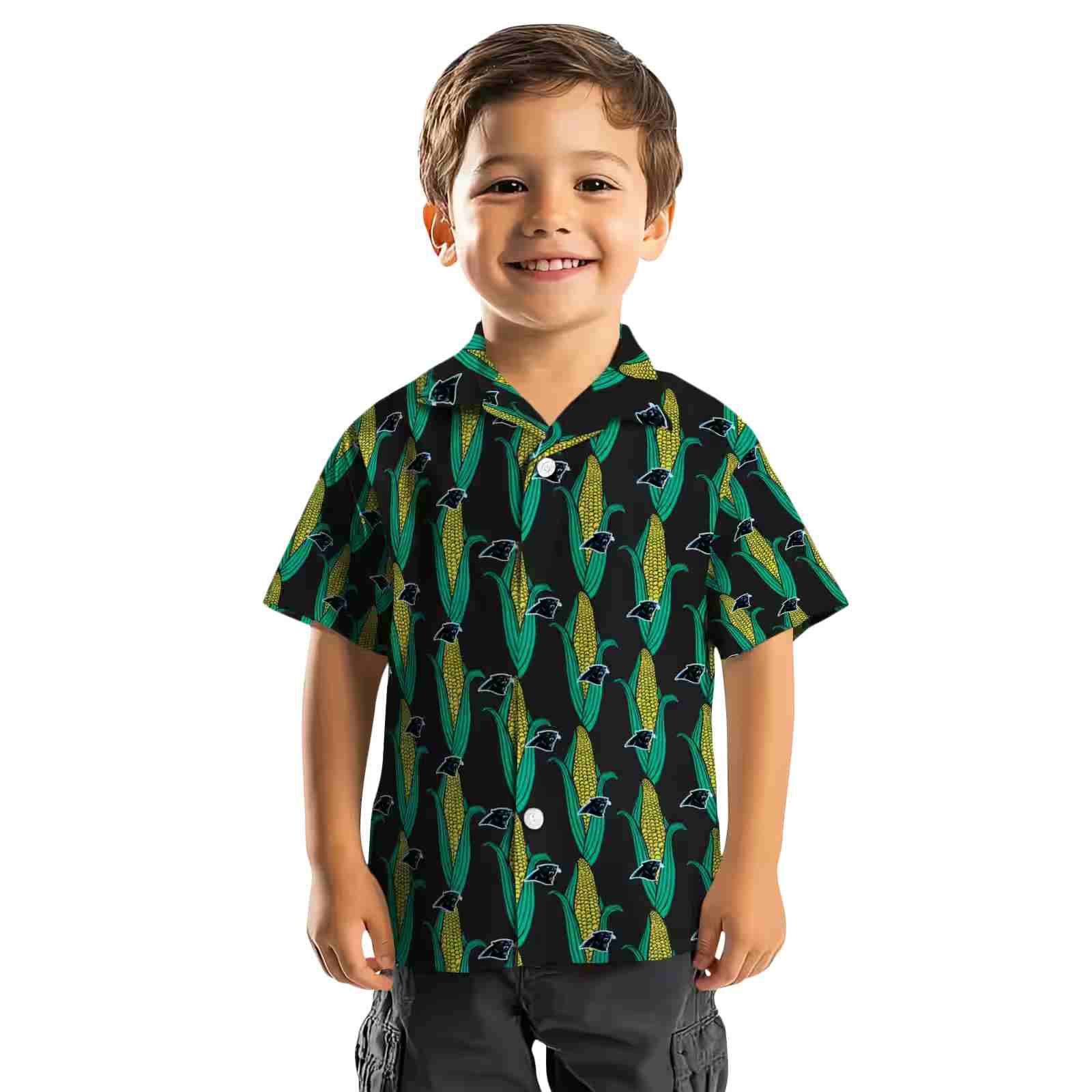 carolina panthers corn motifs black green hawaiian shirt top rated