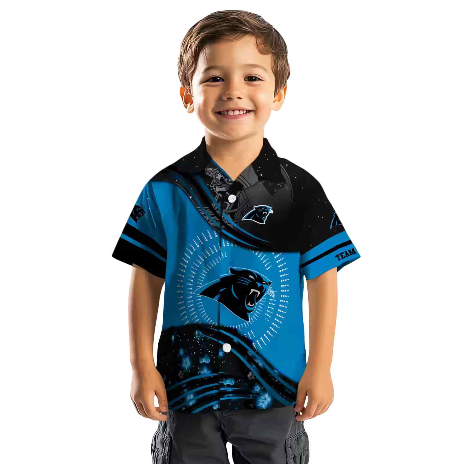 carolina panthers football wave blue black hawaiian shirt top rated