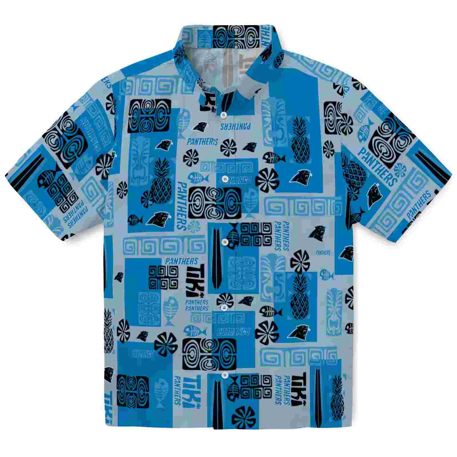 carolina panthers tribal symbols blue hawaiian shirt best selling