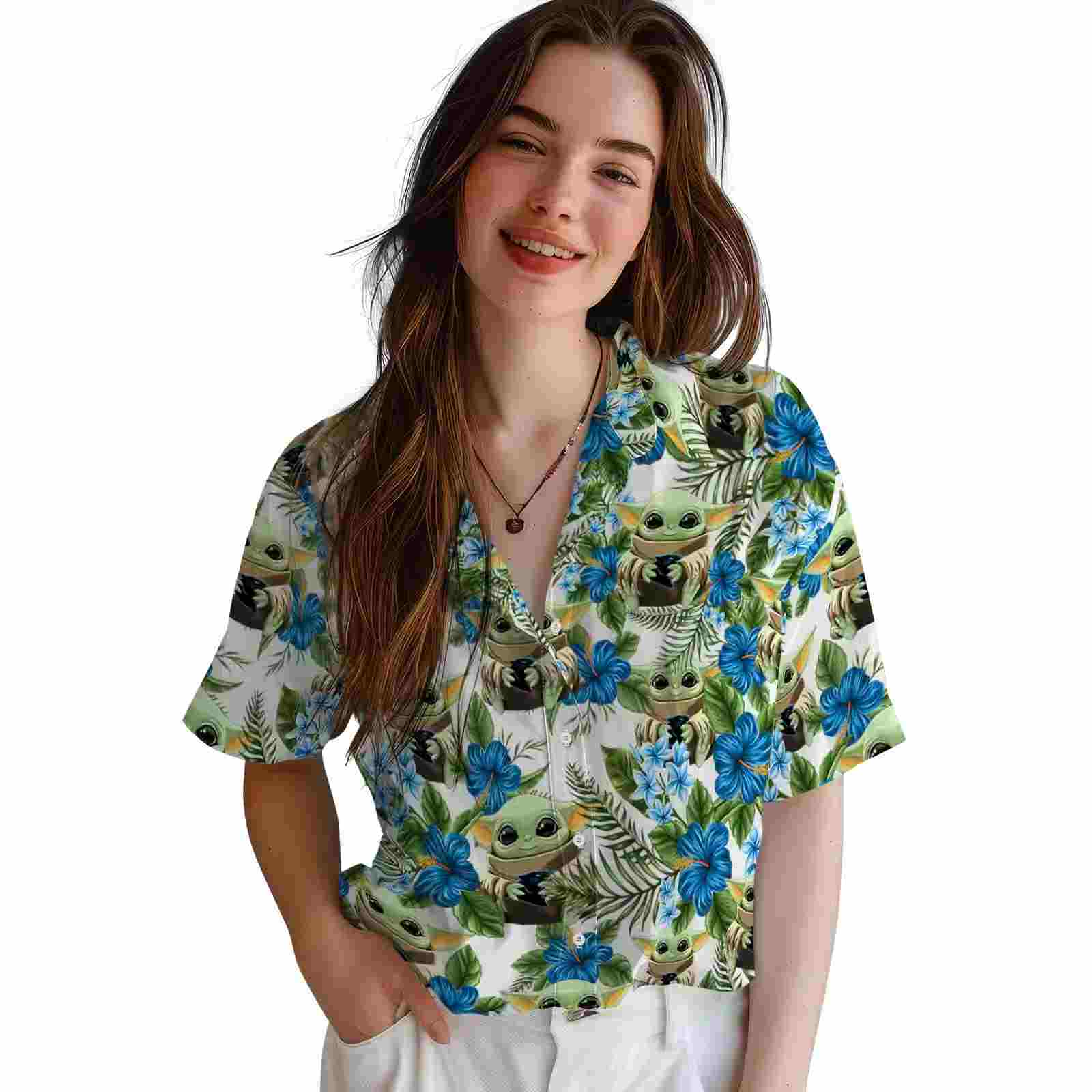 carolina panthers tropical yoda green hawaiian shirt latest model