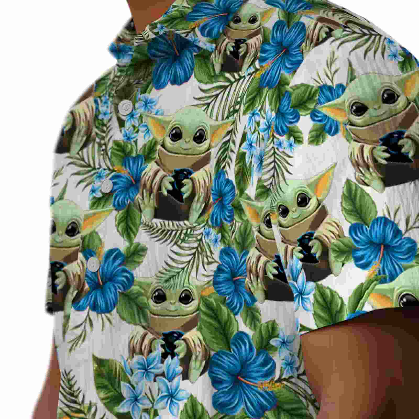 carolina panthers tropical yoda green hawaiian shirt trendy