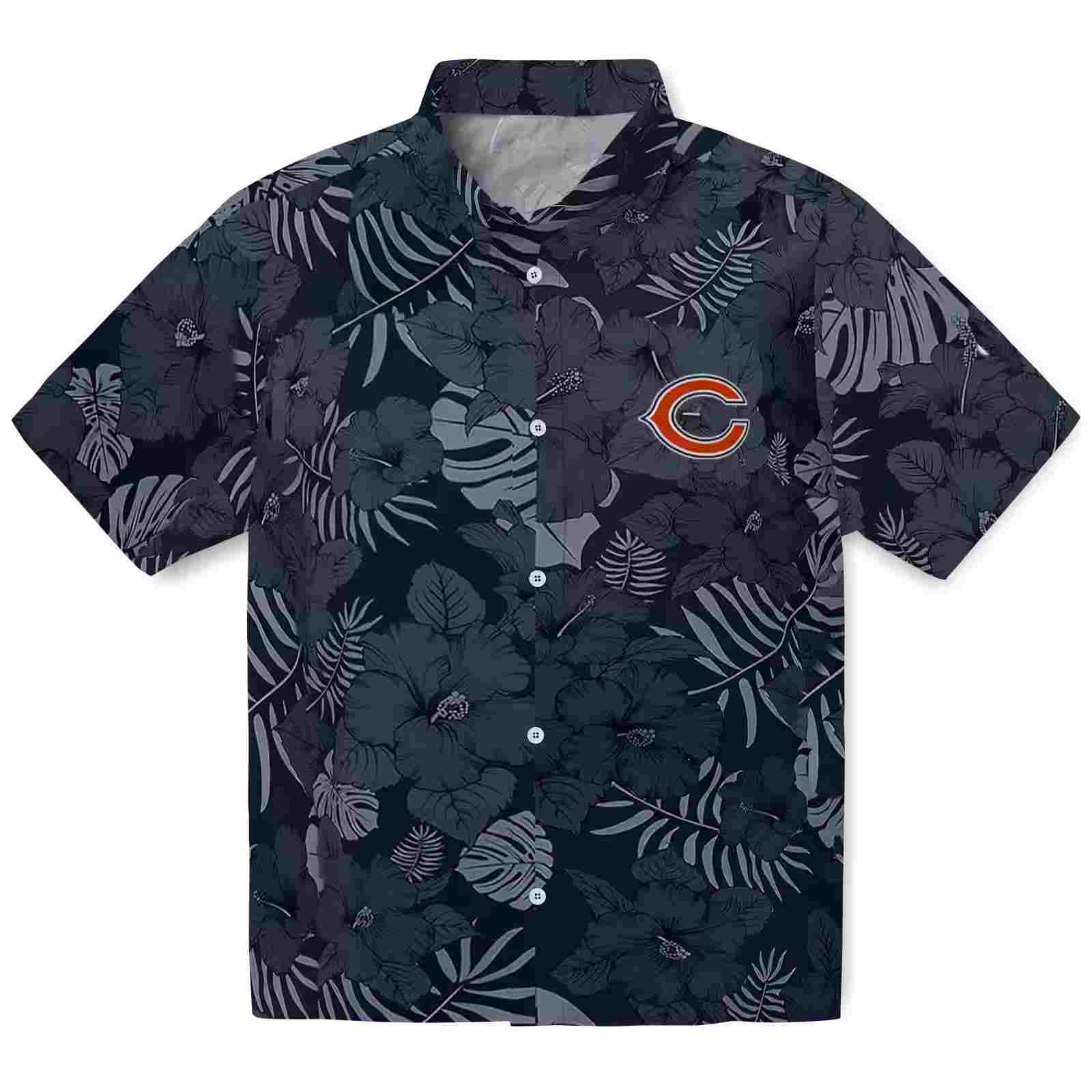 Chicago Bears Jungle Vibes Blue Hawaiian Shirt