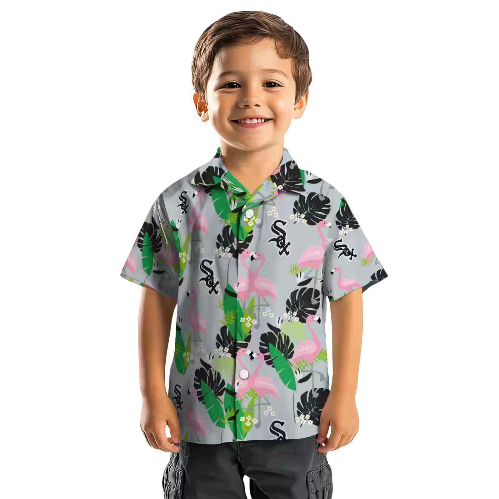 chicago white sox flamingo foliage black green hawaiian shirt top rated