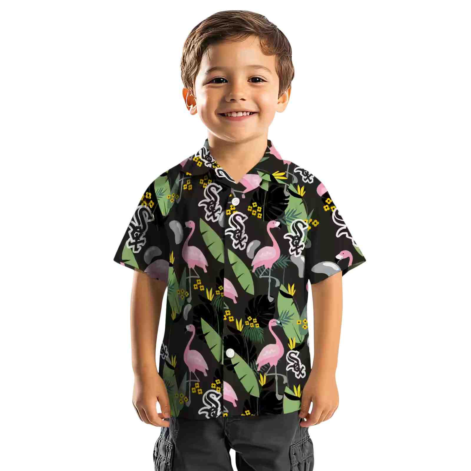 chicago white sox flamingo leaves black hawaiian shirt top rated