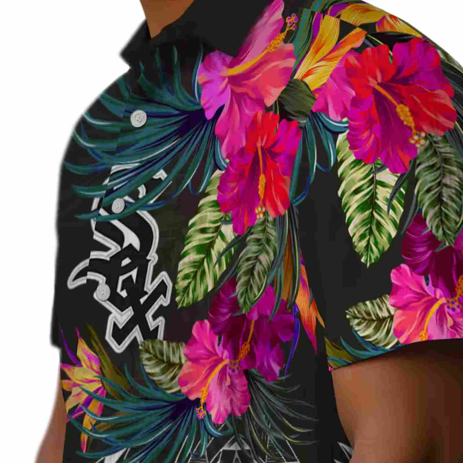 chicago white sox floral polynesian black hawaiian shirt trendy