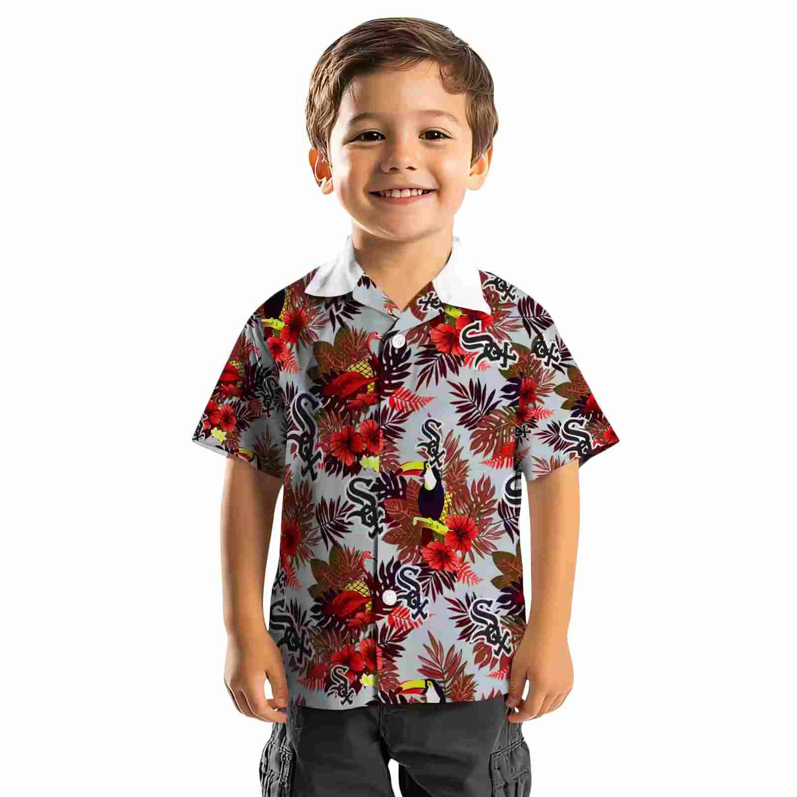 chicago white sox floral toucan black red hawaiian shirt top rated