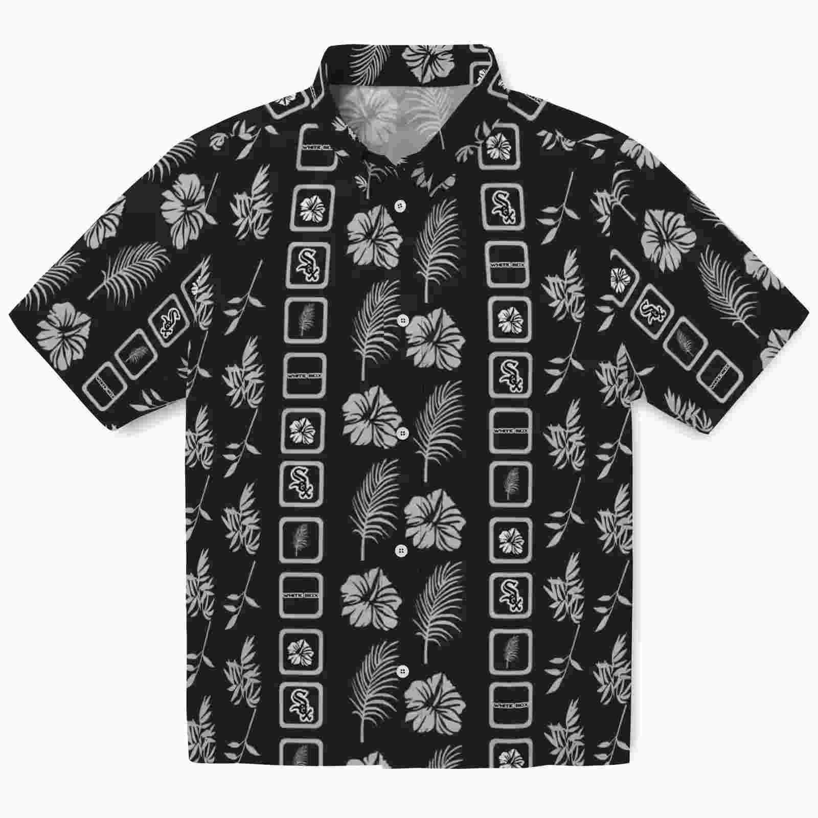 Chicago White Sox Framed Floral Black Hawaiian Shirt