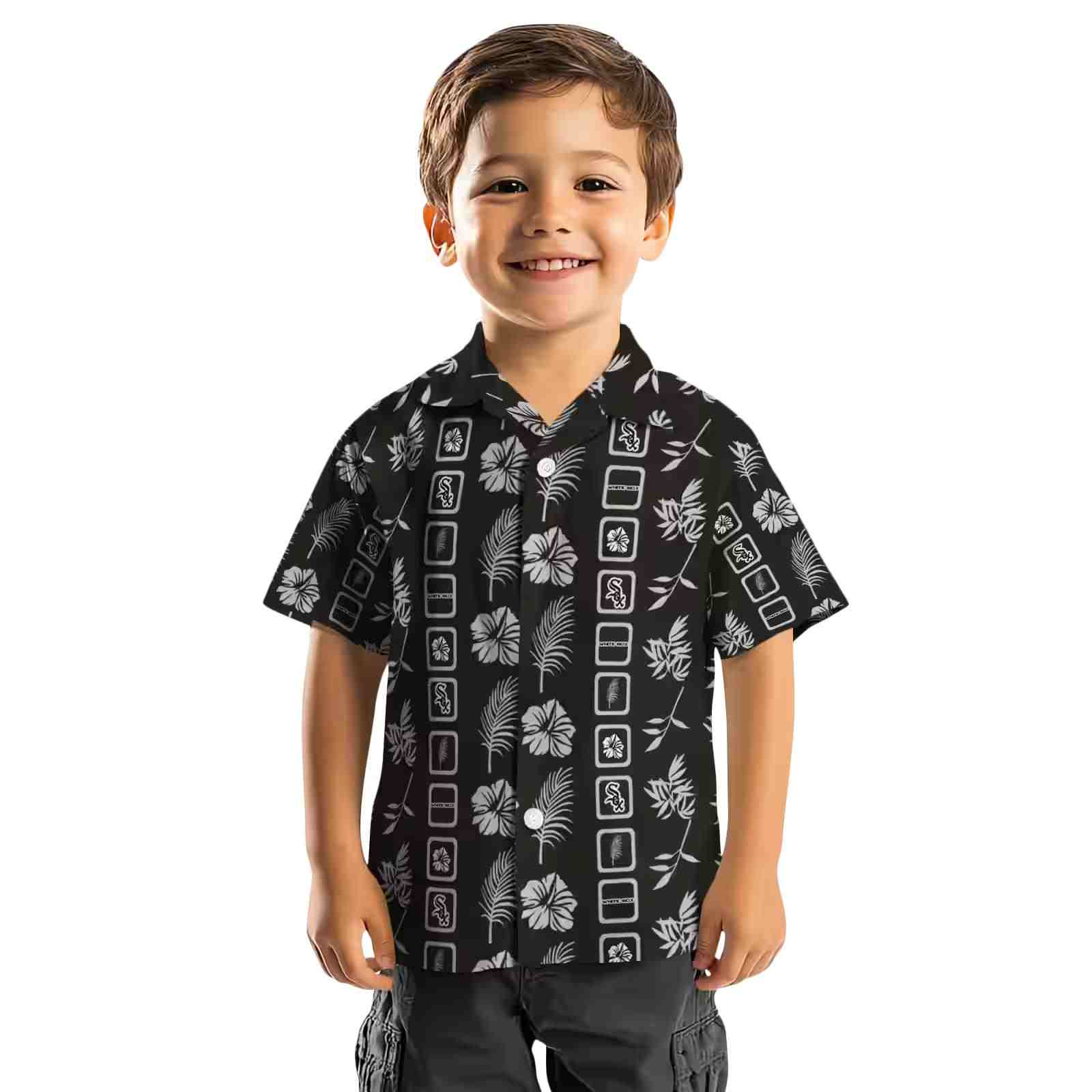 chicago white sox framed floral black hawaiian shirt top rated