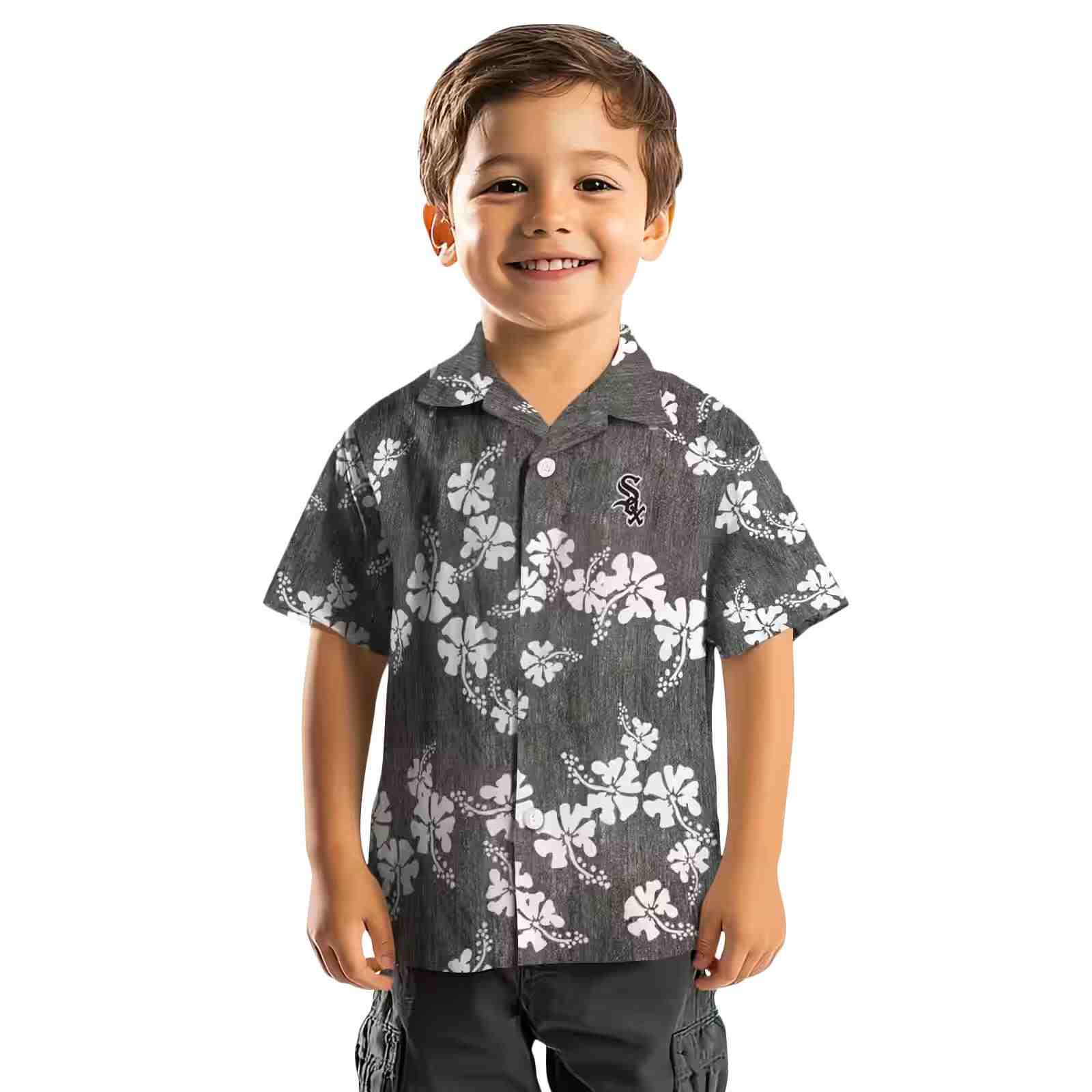 chicago white sox hibiscus clusters black hawaiian shirt top rated