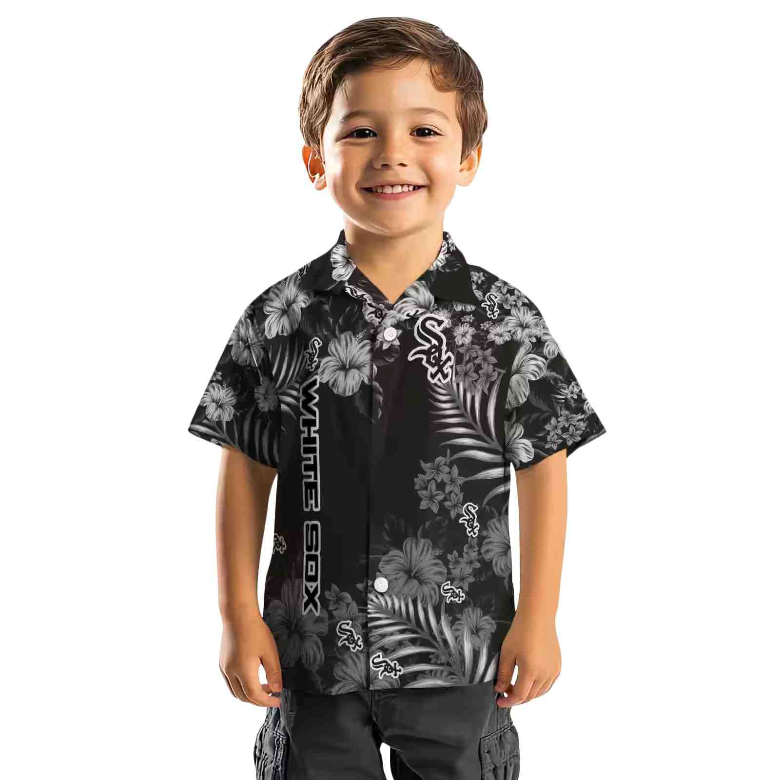 chicago white sox hibiscus print black hawaiian shirt top rated