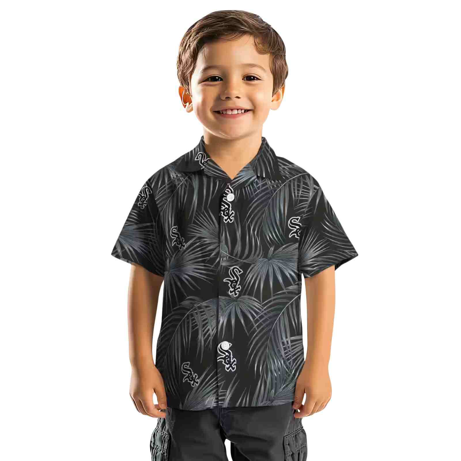 chicago white sox leafy palms black hawaiian shirt top rated