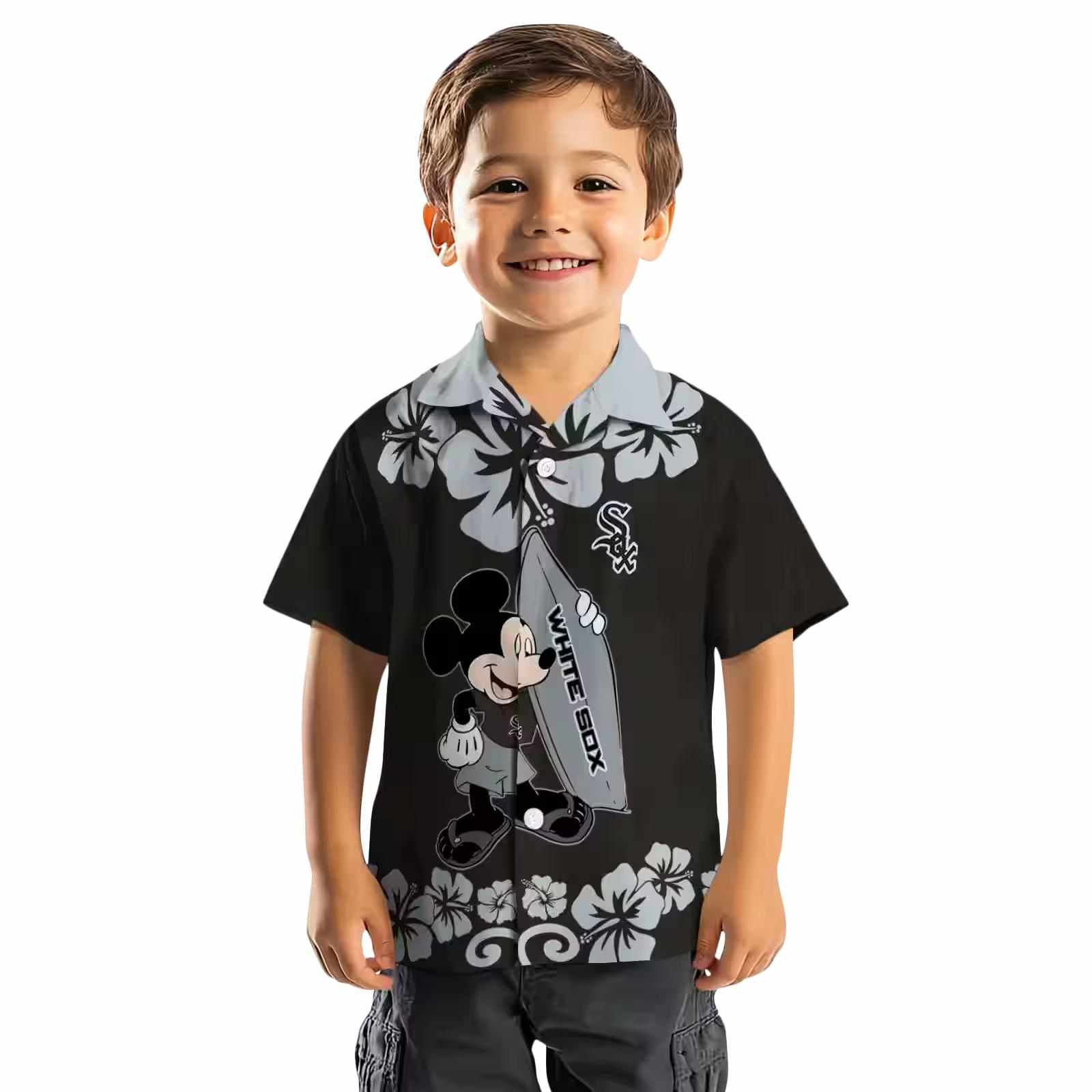 chicago white sox surfing mickey black hawaiian shirt top rated