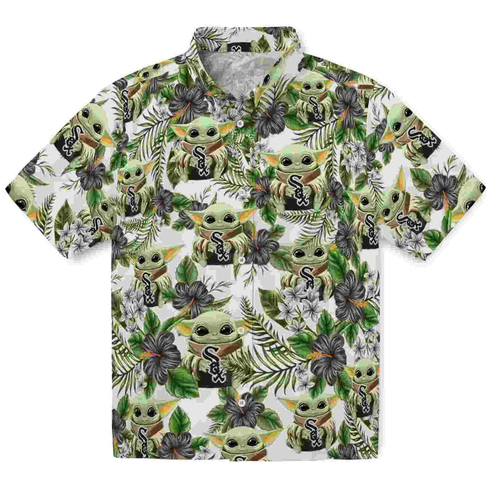 Chicago White Sox Tropical Yoda Green Hawaiian Shirt