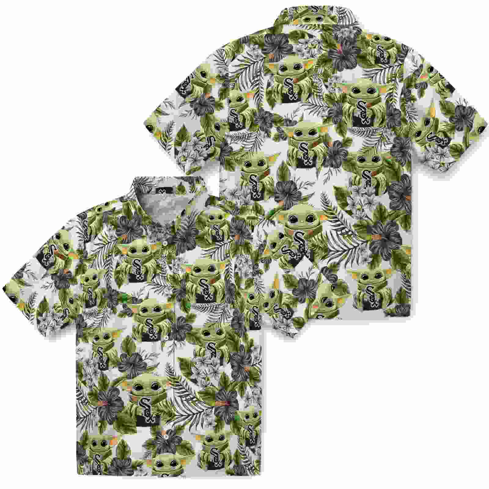 chicago white sox tropical yoda green hawaiian shirt high quality