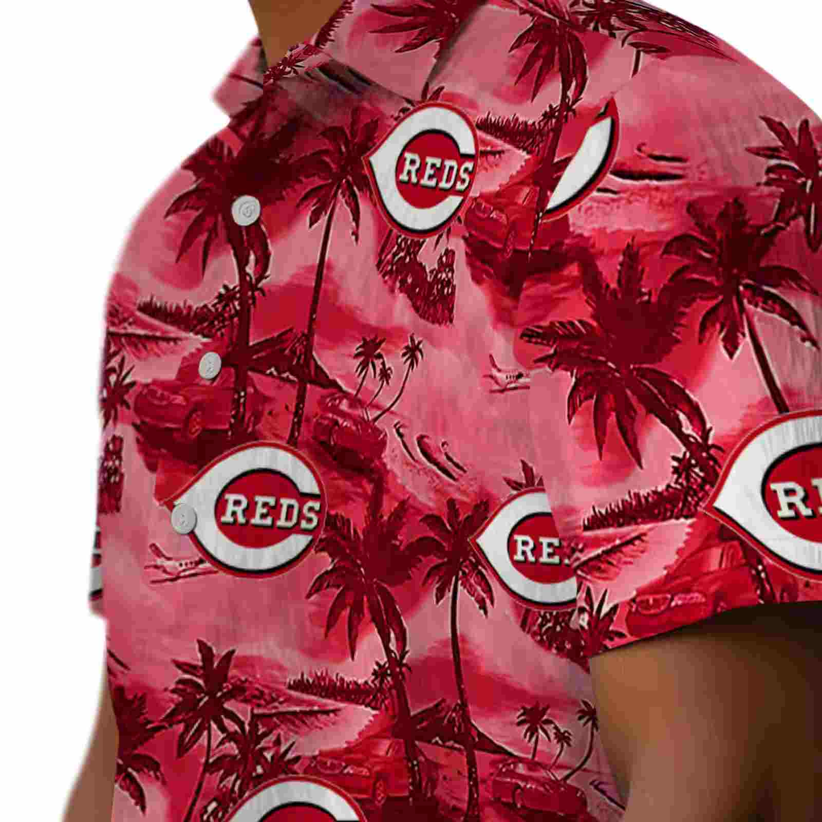 cincinnati reds coastal palms red hawaiian shirt trendy