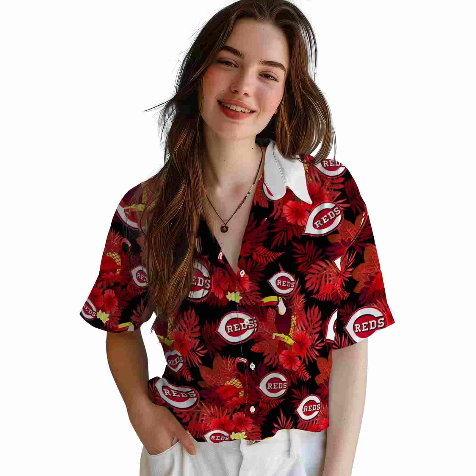 cincinnati reds floral toucan red hawaiian shirt latest model