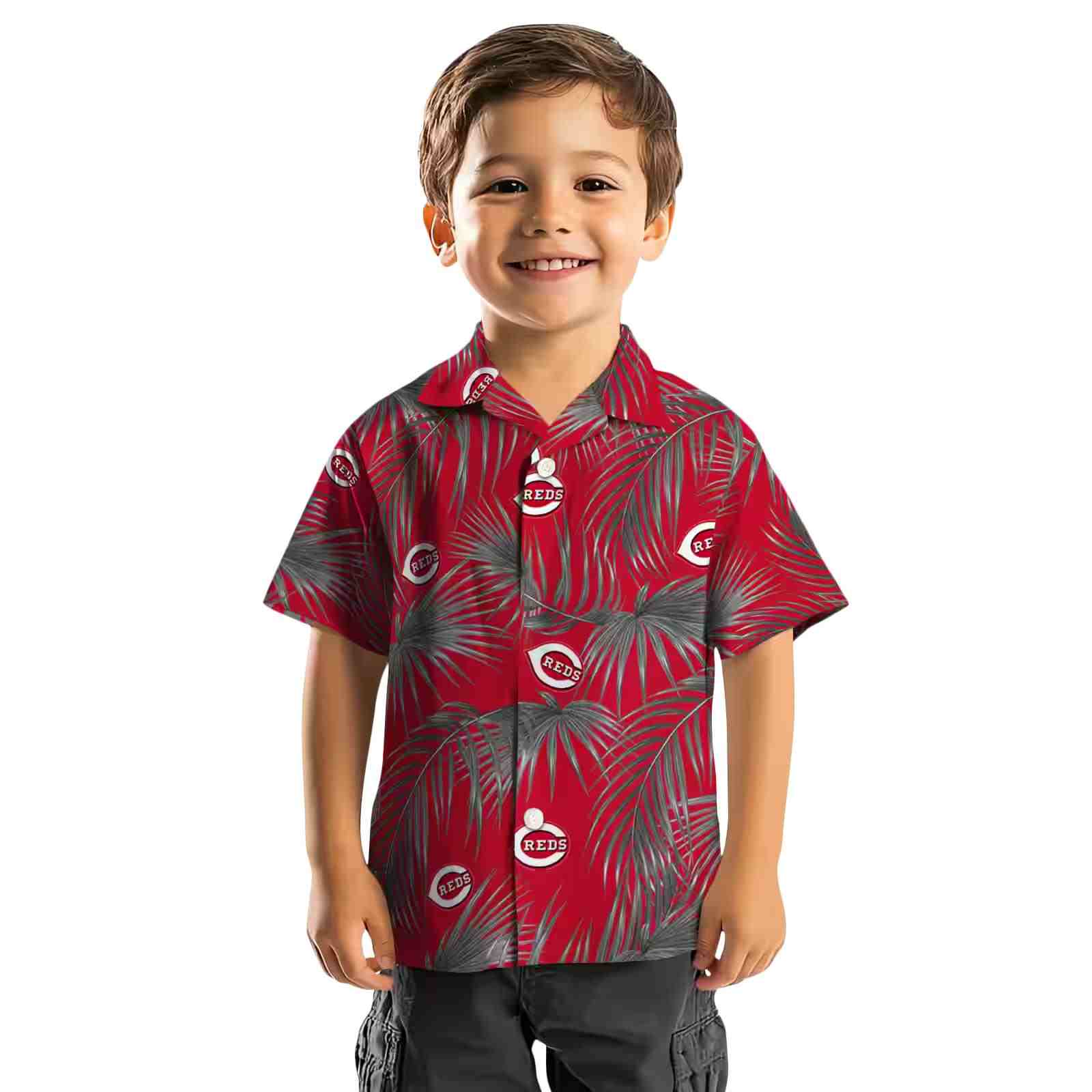 cincinnati reds leafy palms red hawaiian shirt top rated