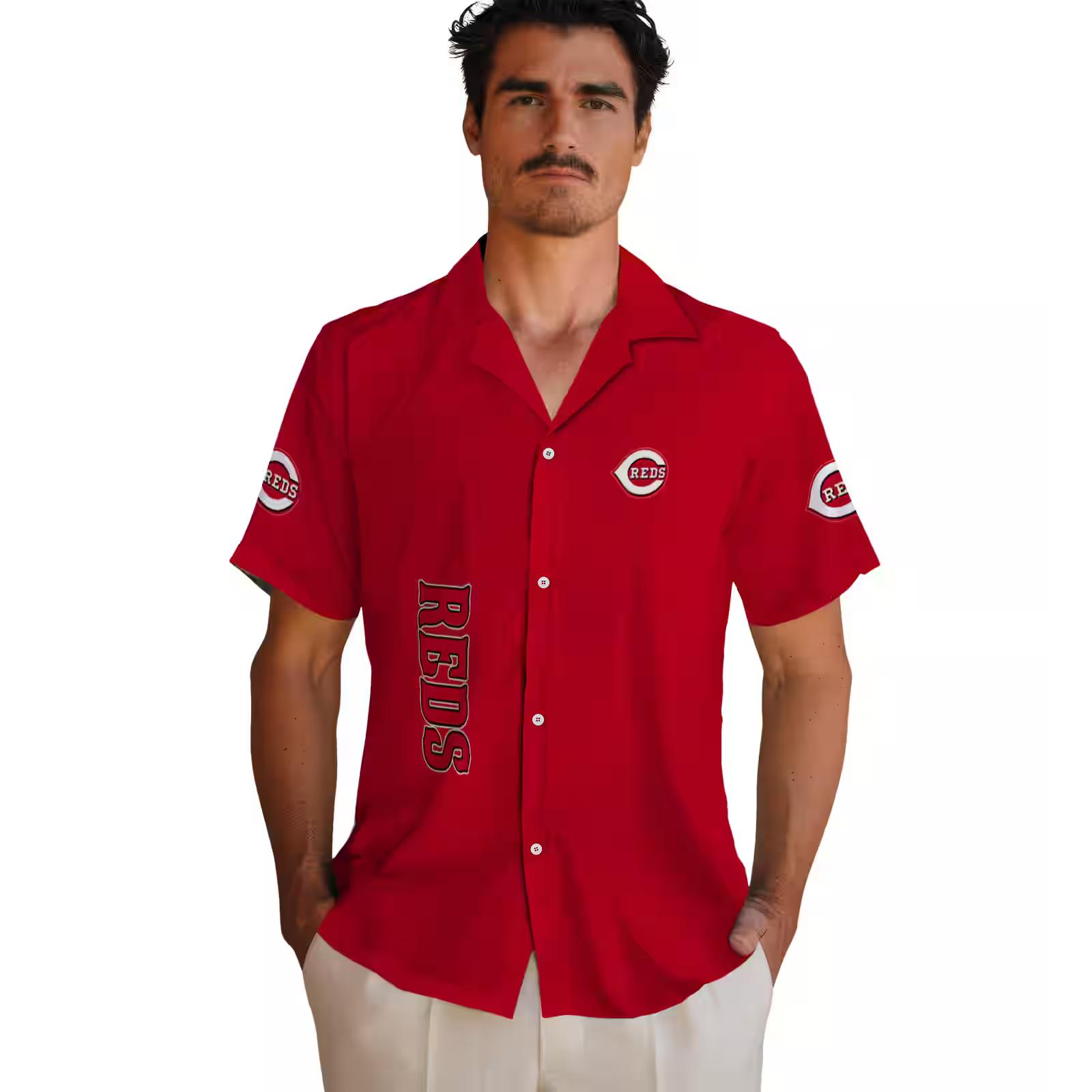 cincinnati reds stuart minion red hawaiian shirt fashion forward