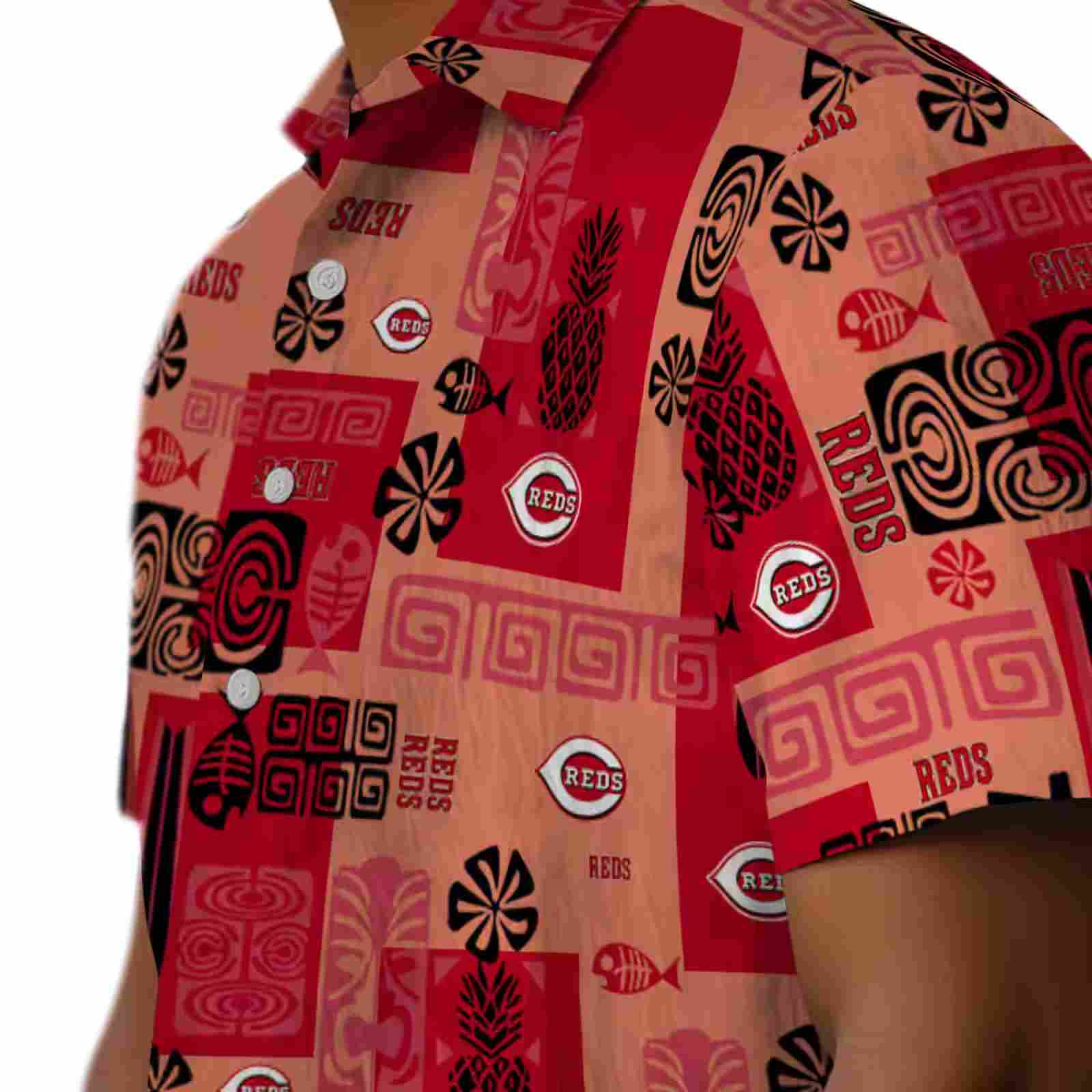 cincinnati reds tribal symbols red hawaiian shirt trendy