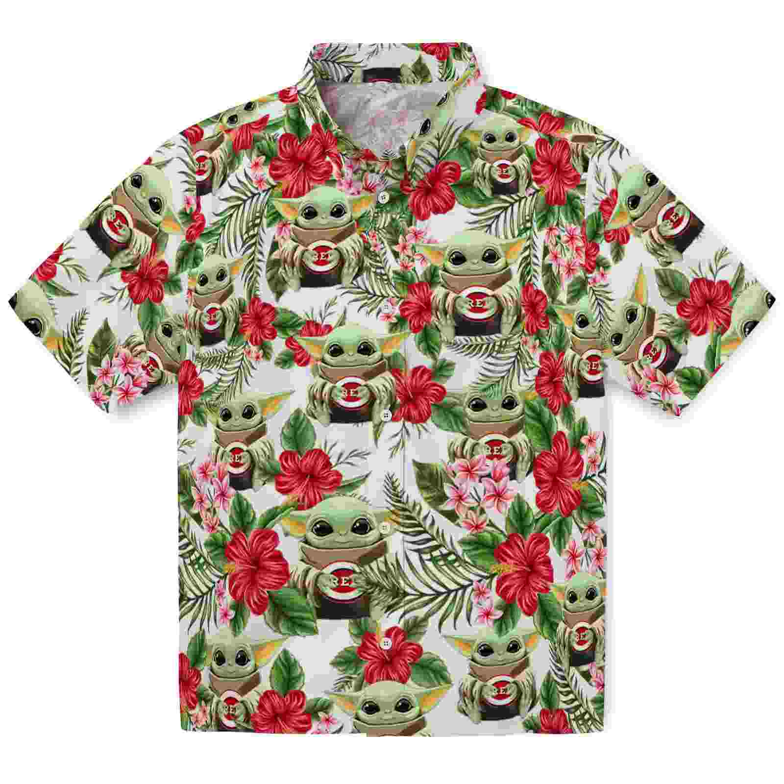 Cincinnati Reds Tropical Yoda Green Hawaiian Shirt