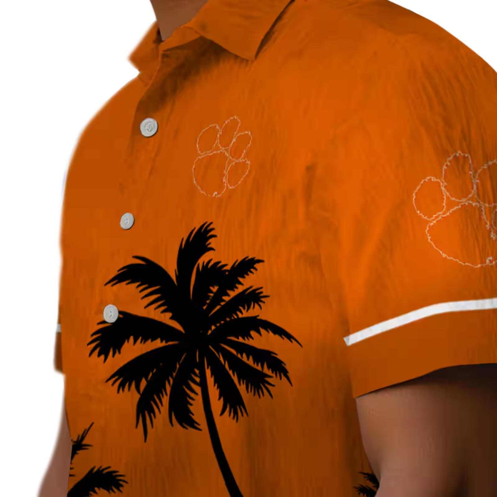 clemson tigers beach sunset orange black hawaiian shirt trendy