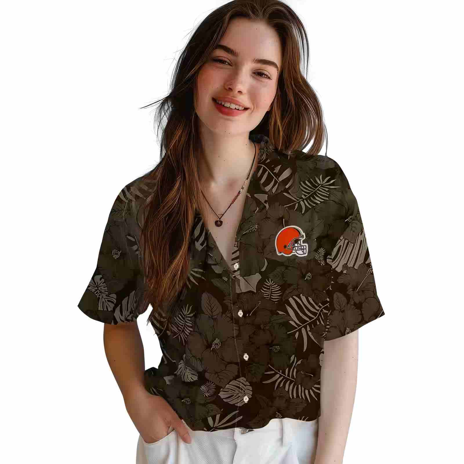 cleveland browns jungle vibes brown hawaiian shirt latest model